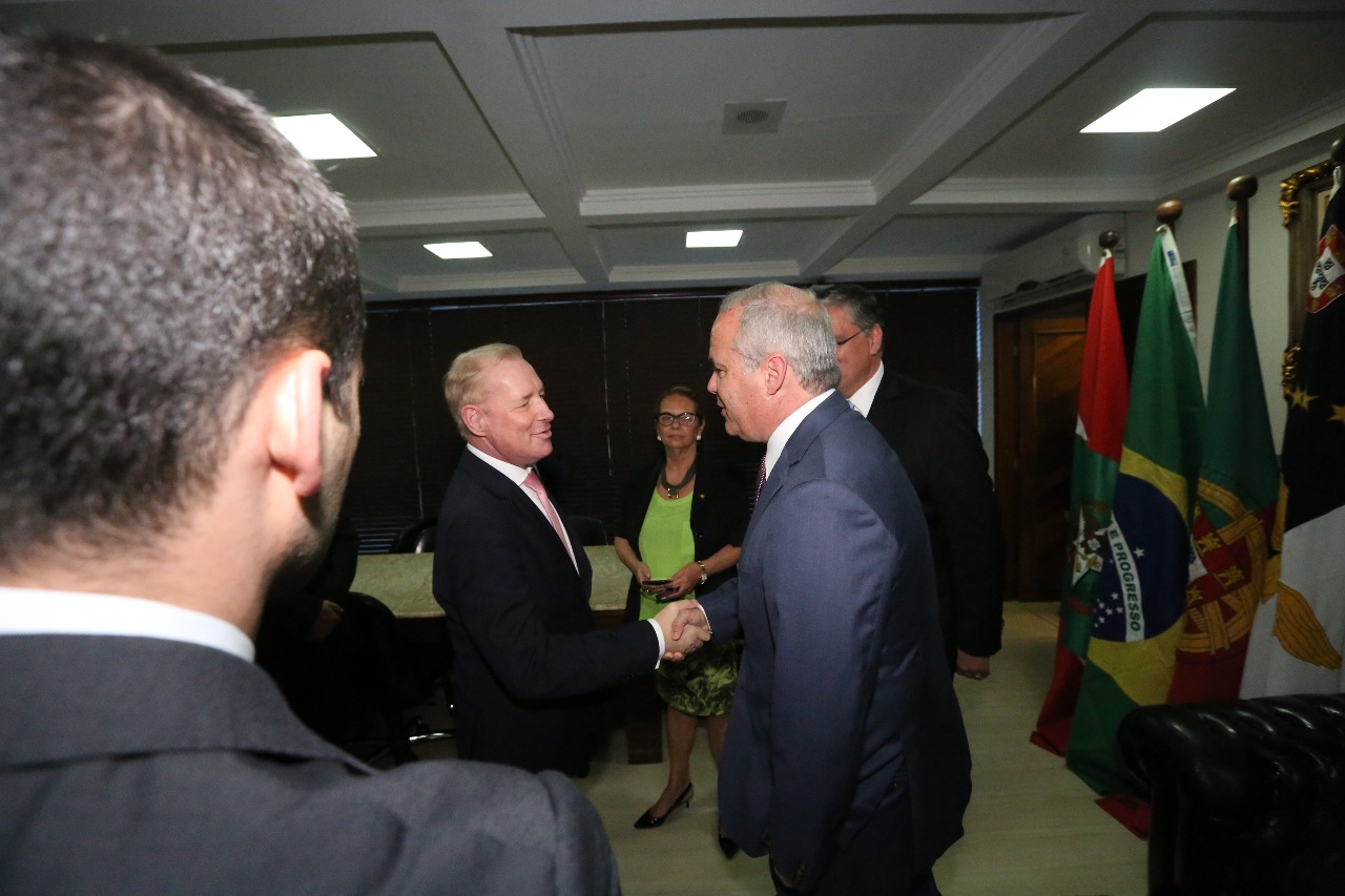 Presidente da Alesc, Deputado Aldo Schneider (MDB), Recebe Alto Escalão do Governo dos Açores. Foto: Guto Kuerten / Agência AL