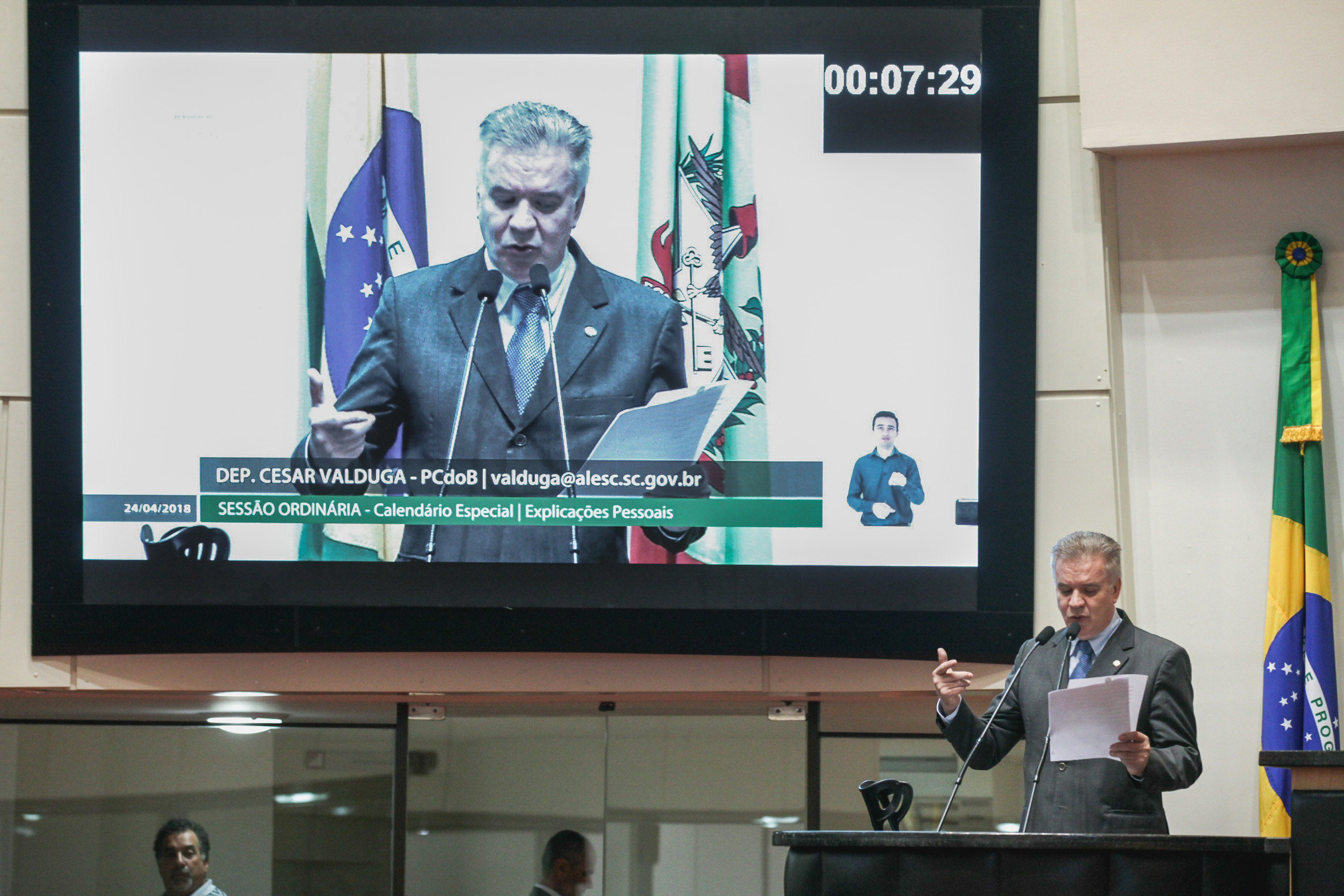 Deputado César Valduga (PCdoB). Sessão Ordinária.