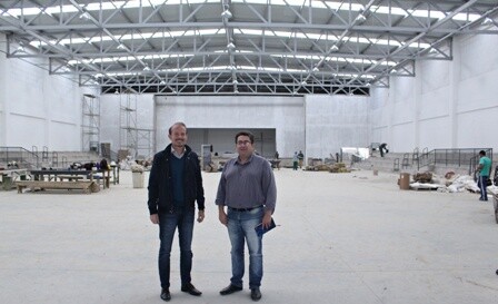 Deputado Gabriel Ribeiro nas obras do Sest/Senat, em Lages