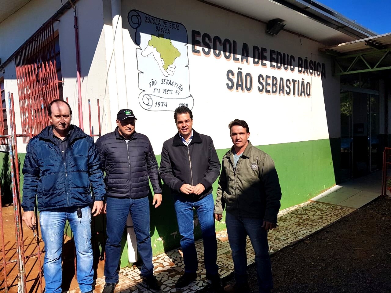 Vereadores de São Miguel do Oeste acompanharam a visita. FOTO: Divulgação