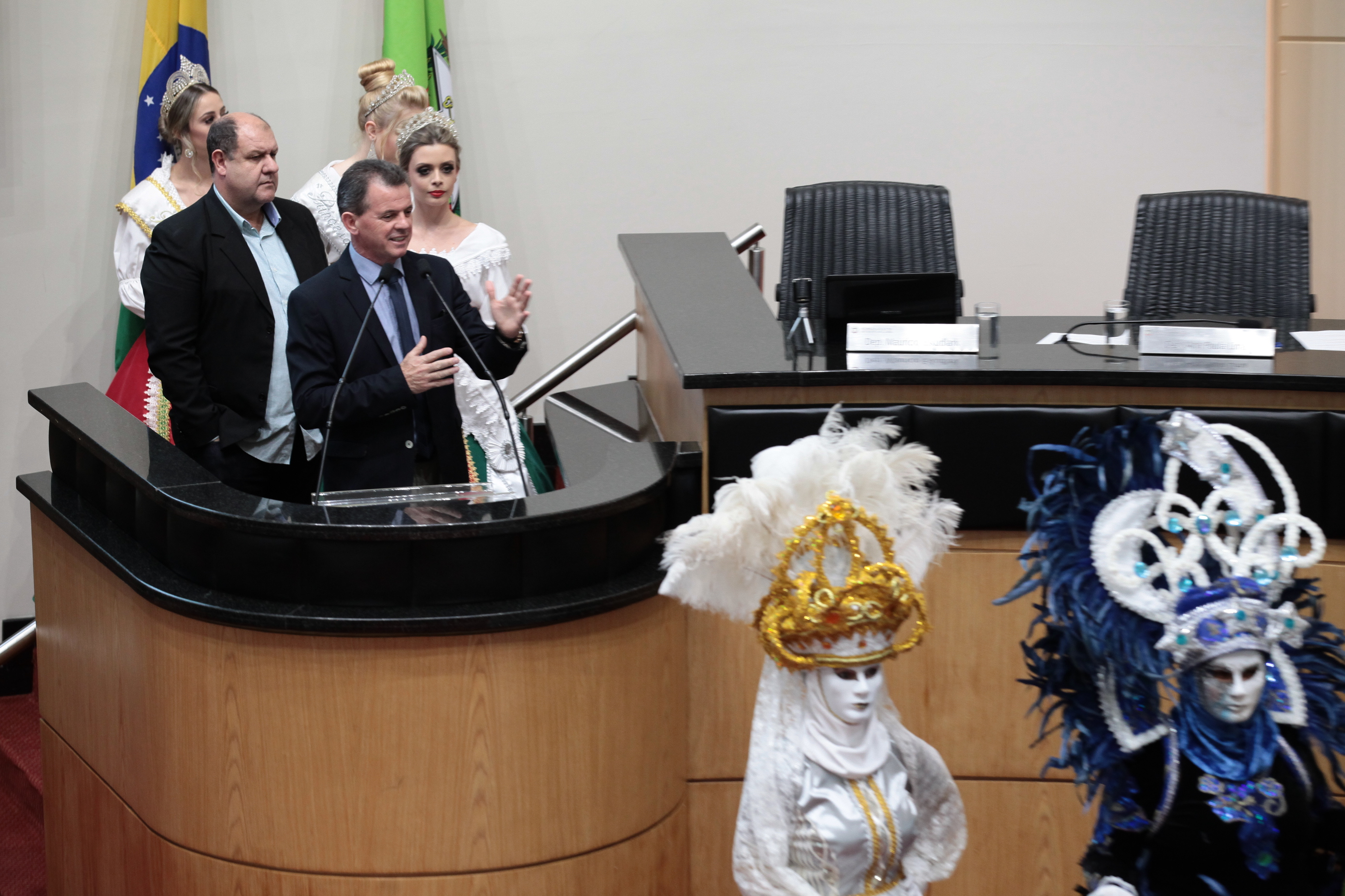 Convite para a Festa Gastronômica de Nova Veneza. Prefeito de Nova Veneza, Rogério José Frigo (PSDB)
