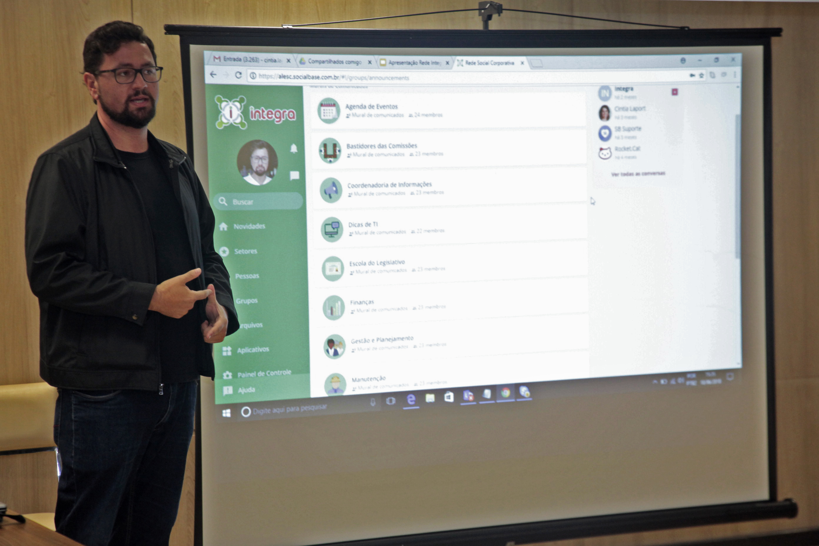 Apresentação da Integra - Nova Rede de Comunicação Interna da Alesc.