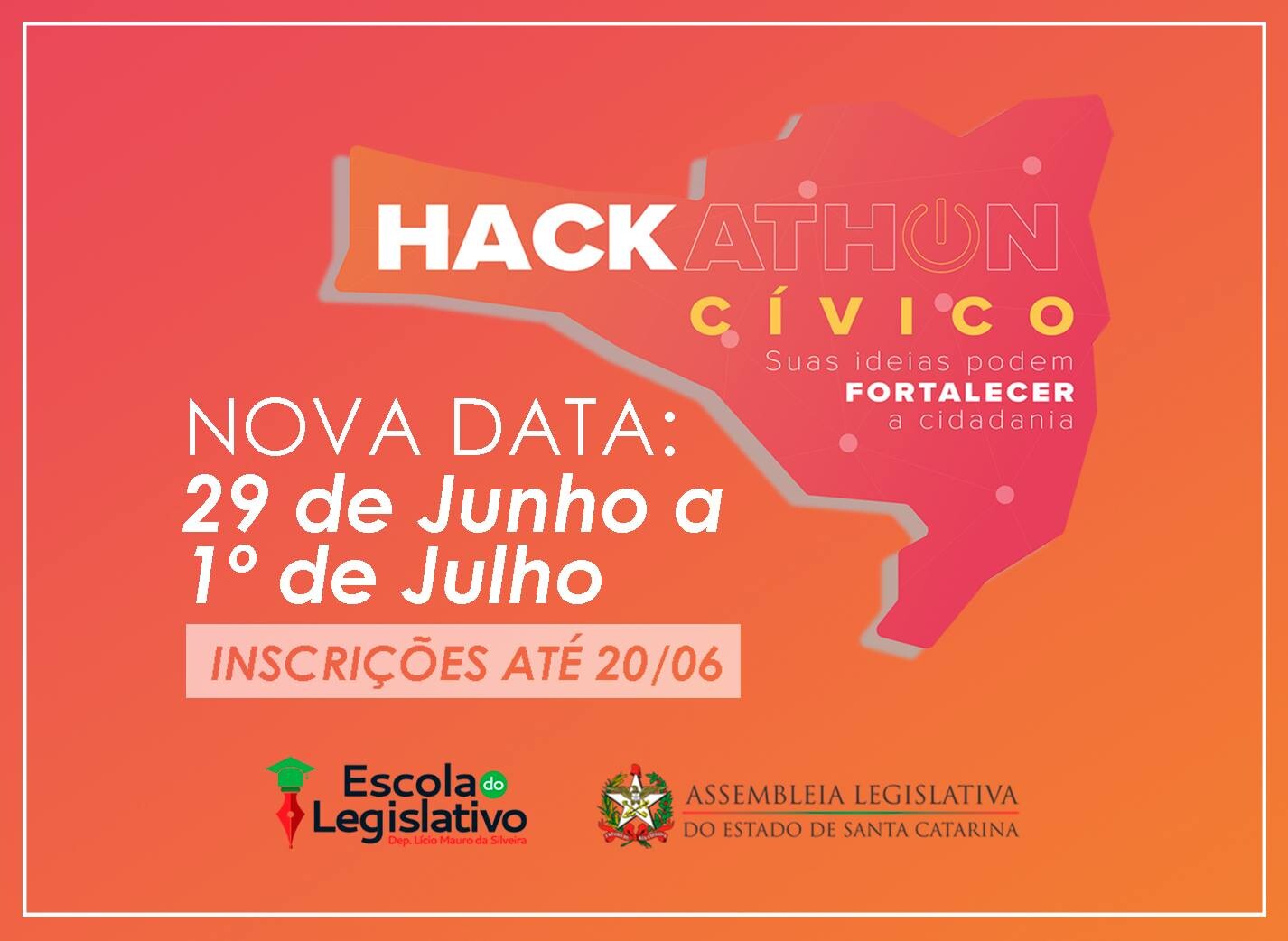 Adiado o 1º Hackathon Cívico da Alesc; inscrições vão até dia 20