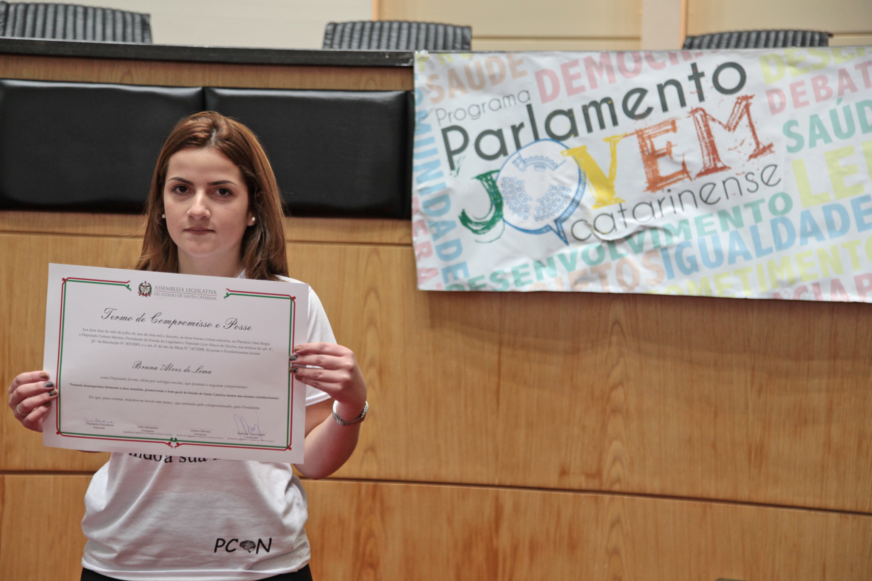 Parlamento Jovem - diplomação.