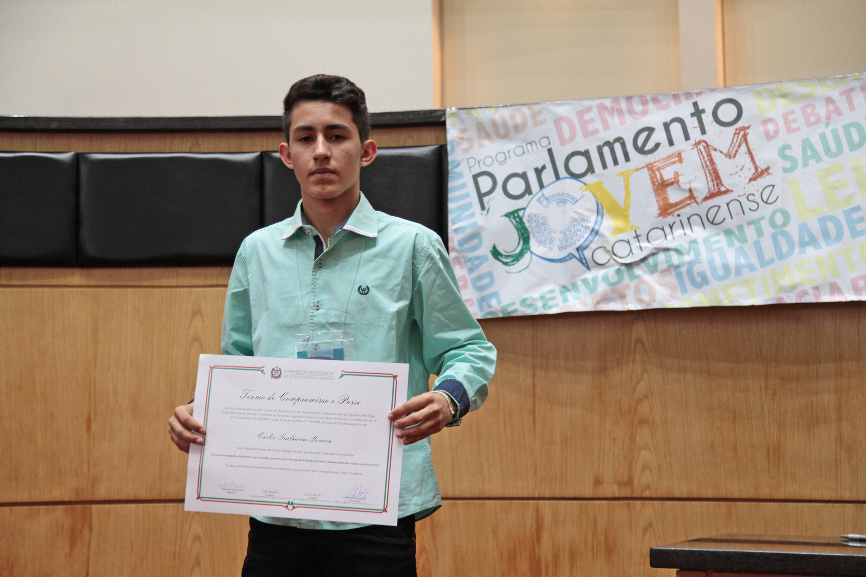 Parlamento Jovem - diplomação.