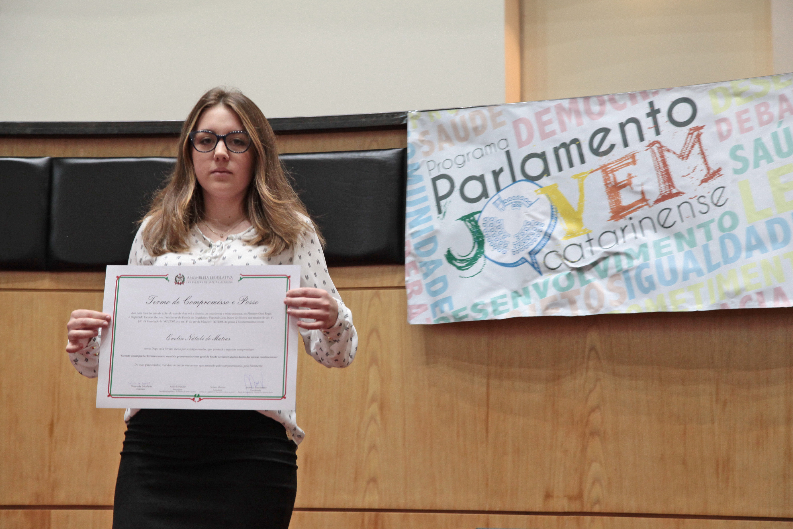 Parlamento Jovem - diplomação.