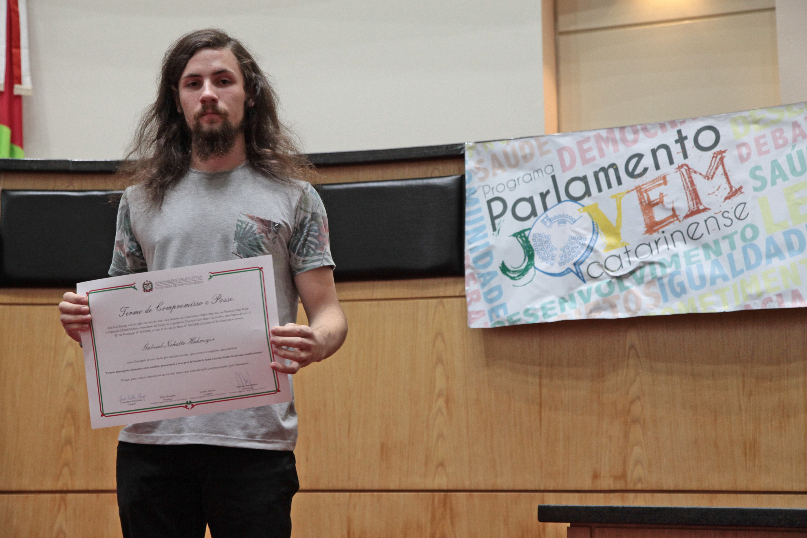 Parlamento Jovem - diplomação.
