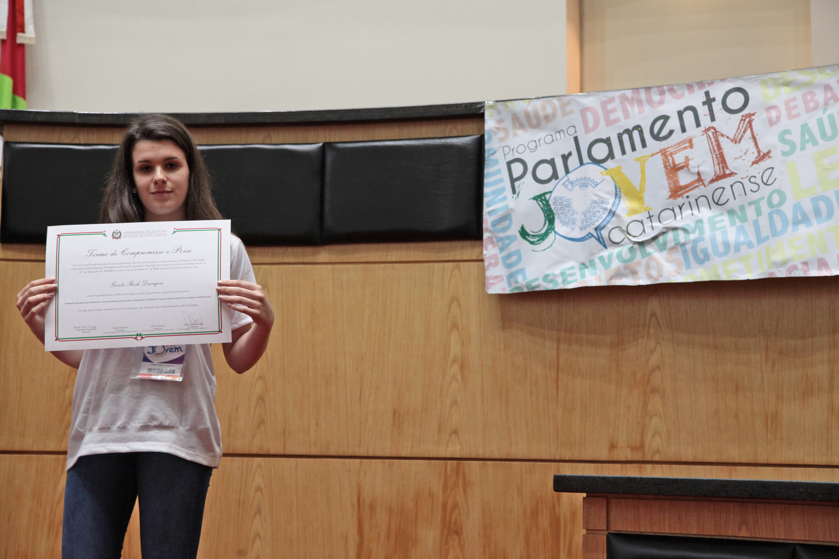 Parlamento Jovem - diplomação.