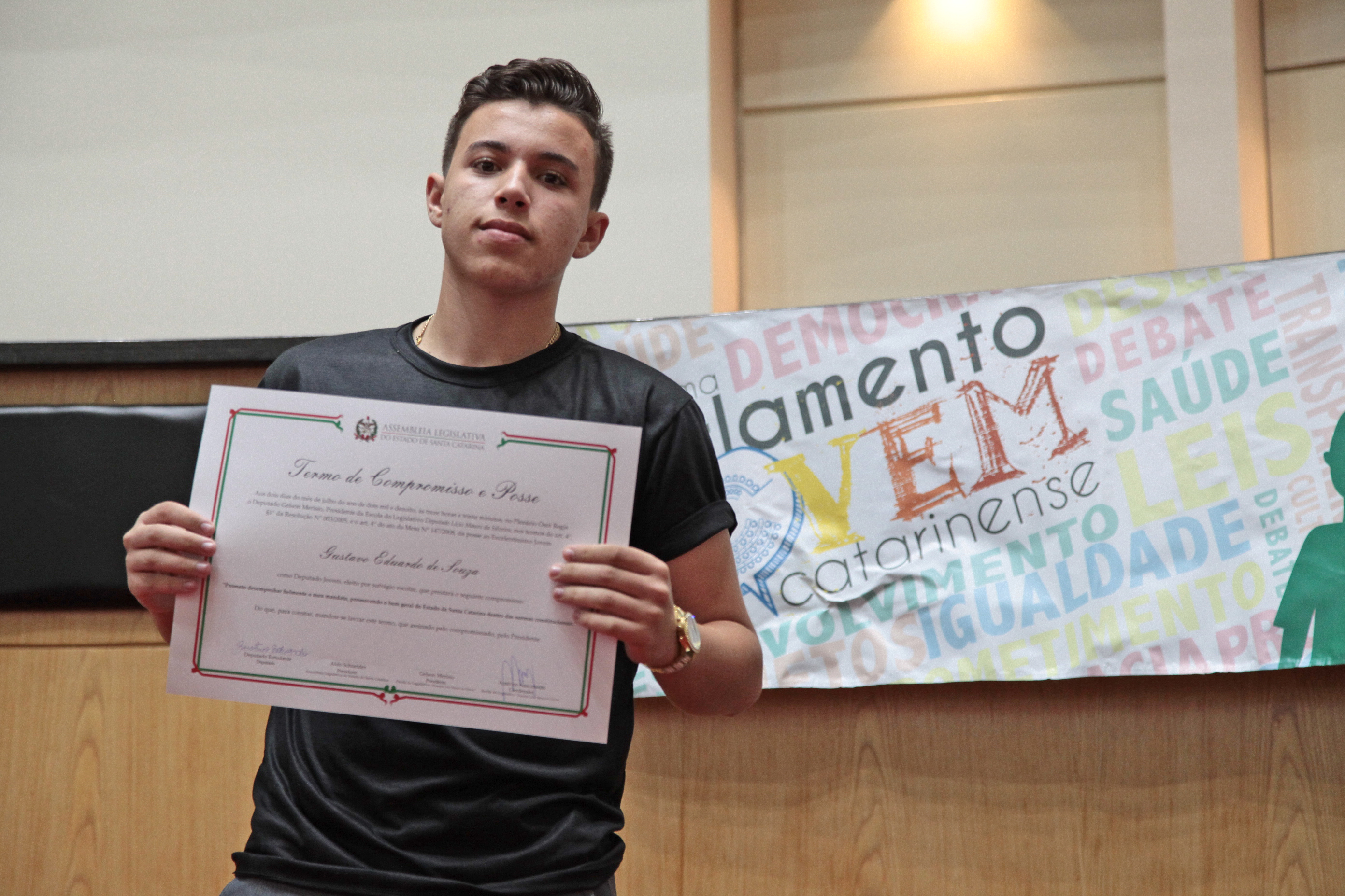 Parlamento Jovem - diplomação.
