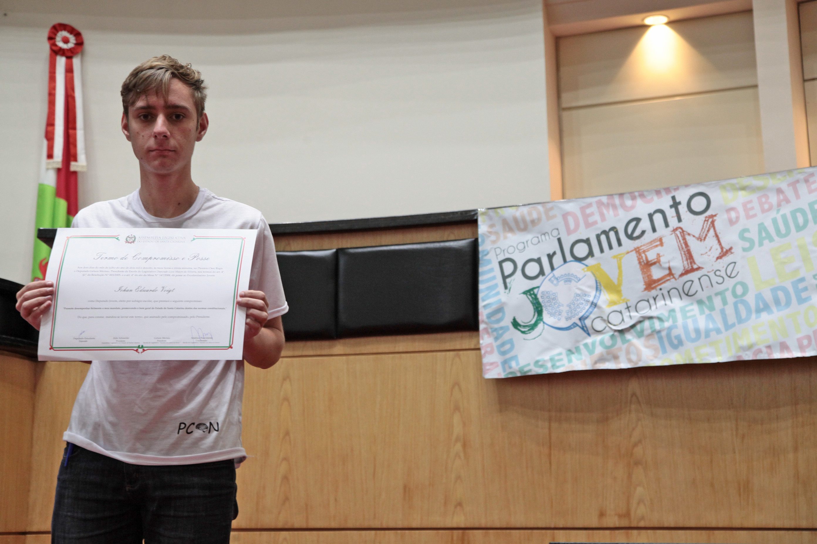 Parlamento Jovem - diplomação.