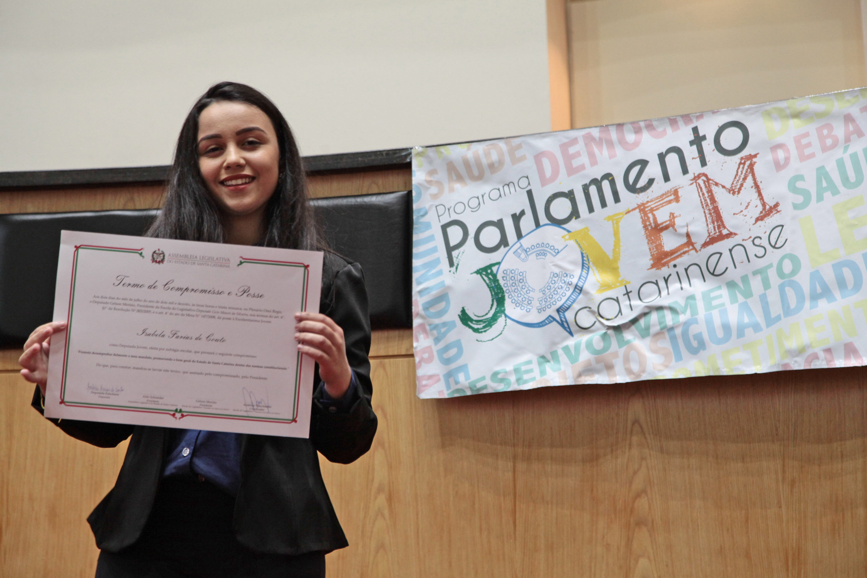 Parlamento Jovem - diplomação.