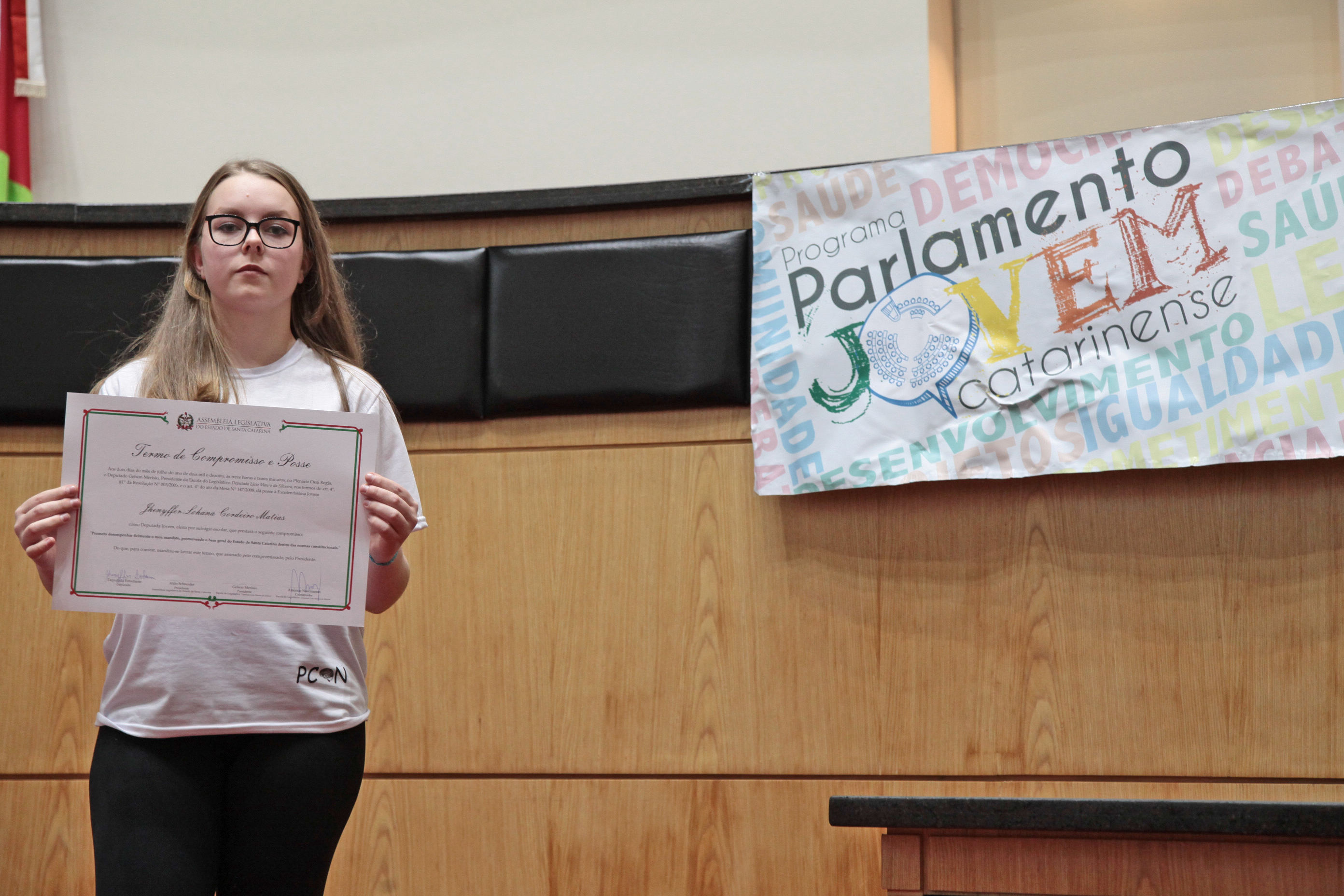 Parlamento Jovem - diplomação.