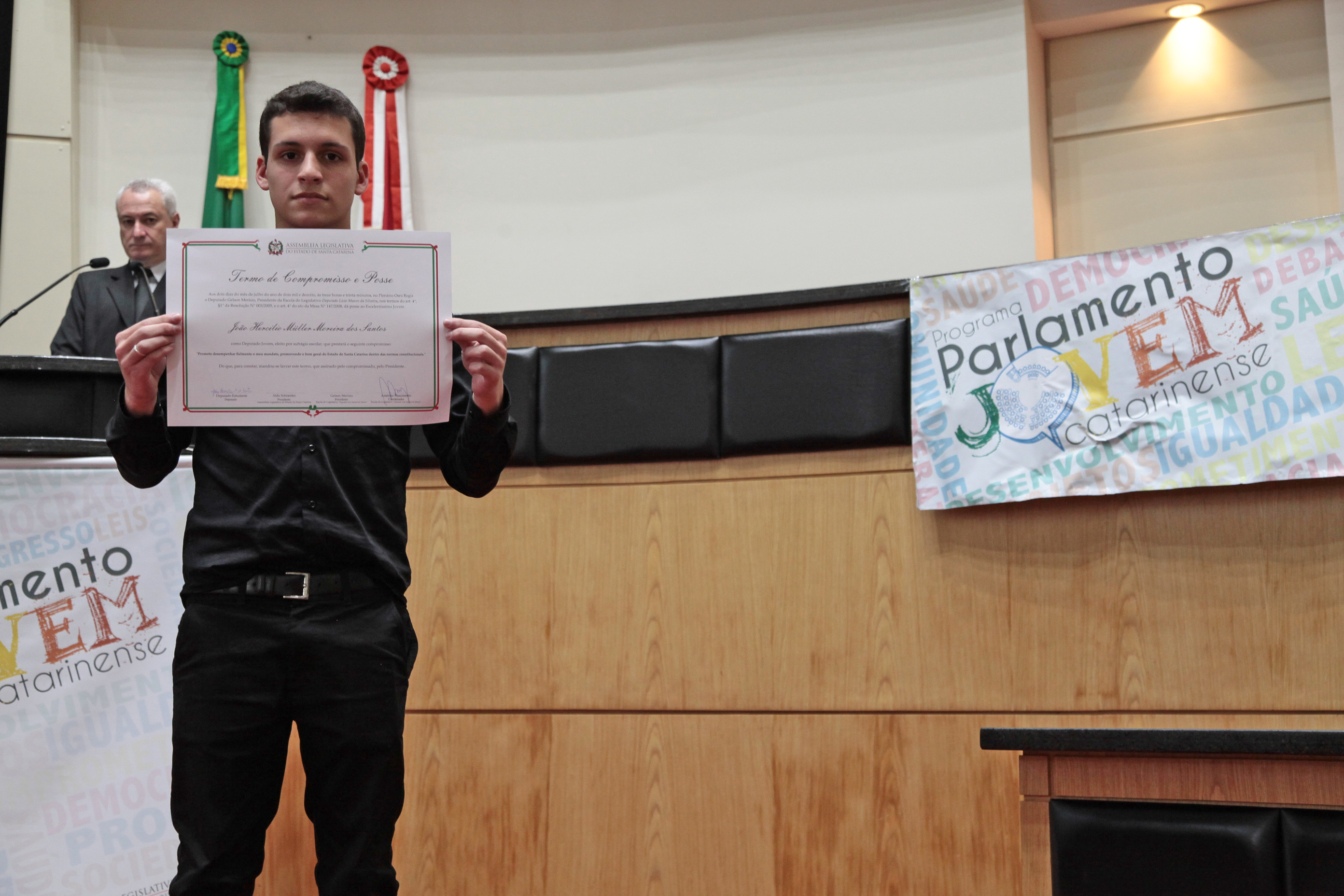 Parlamento Jovem - diplomação.