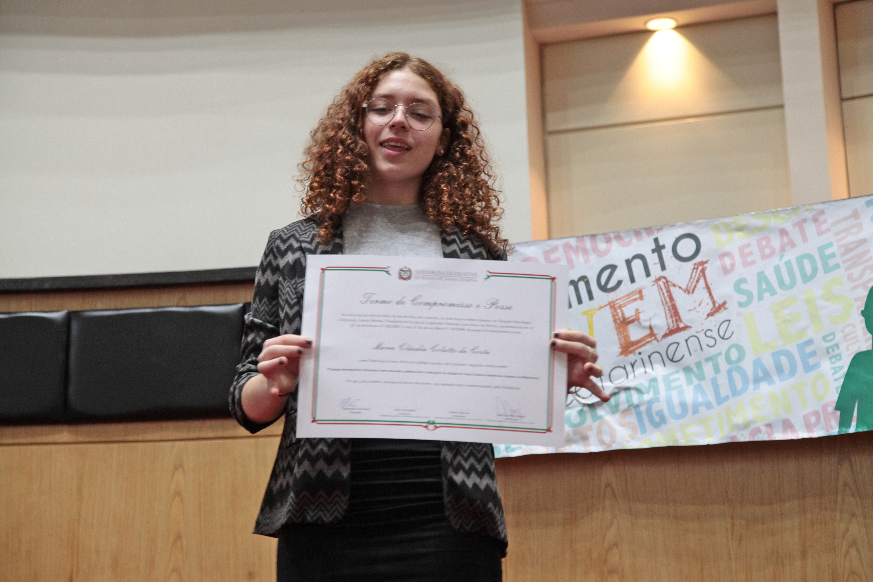 Parlamento Jovem - diplomação.