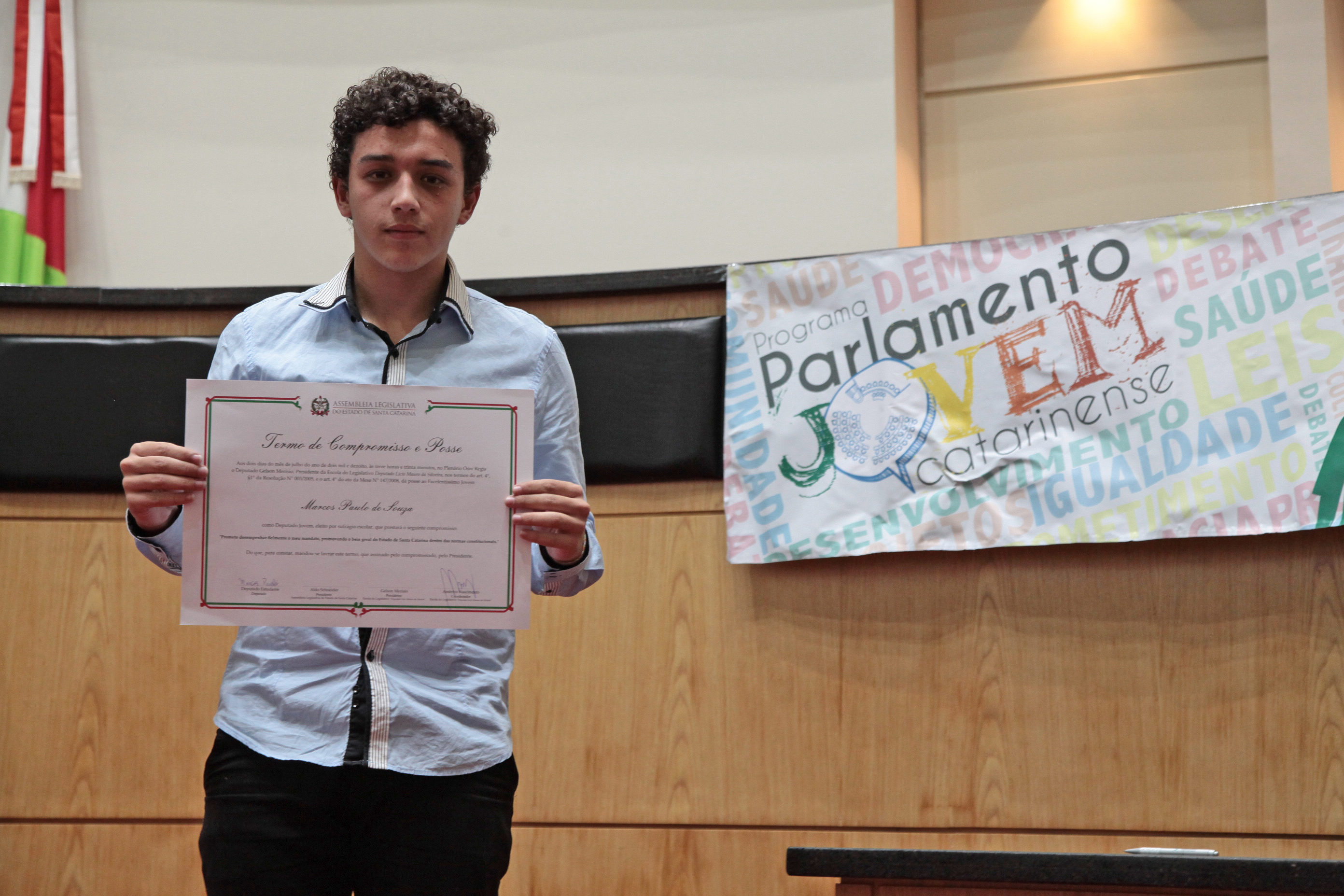 Parlamento Jovem - diplomação.
