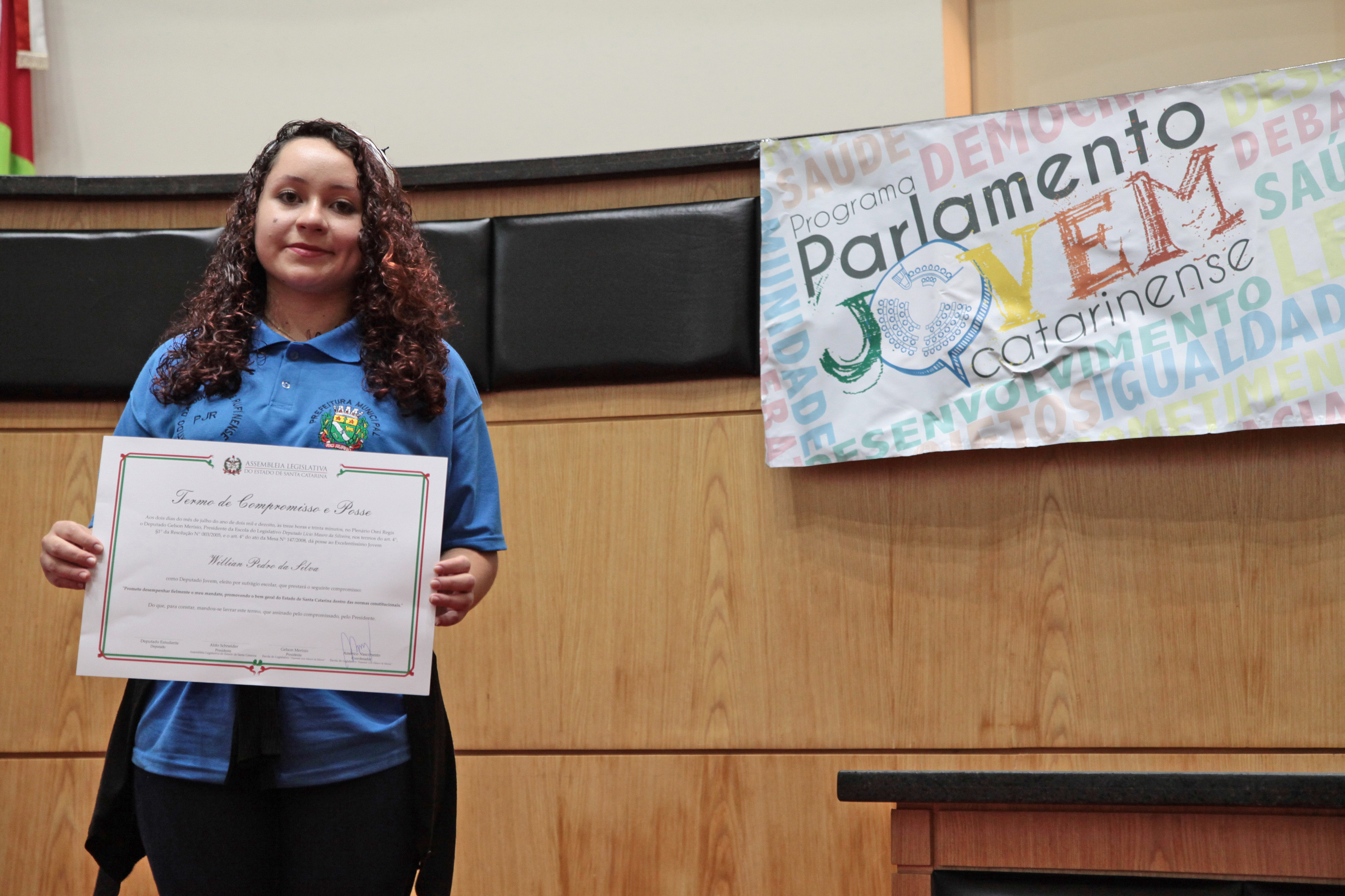 Parlamento Jovem - diplomação.