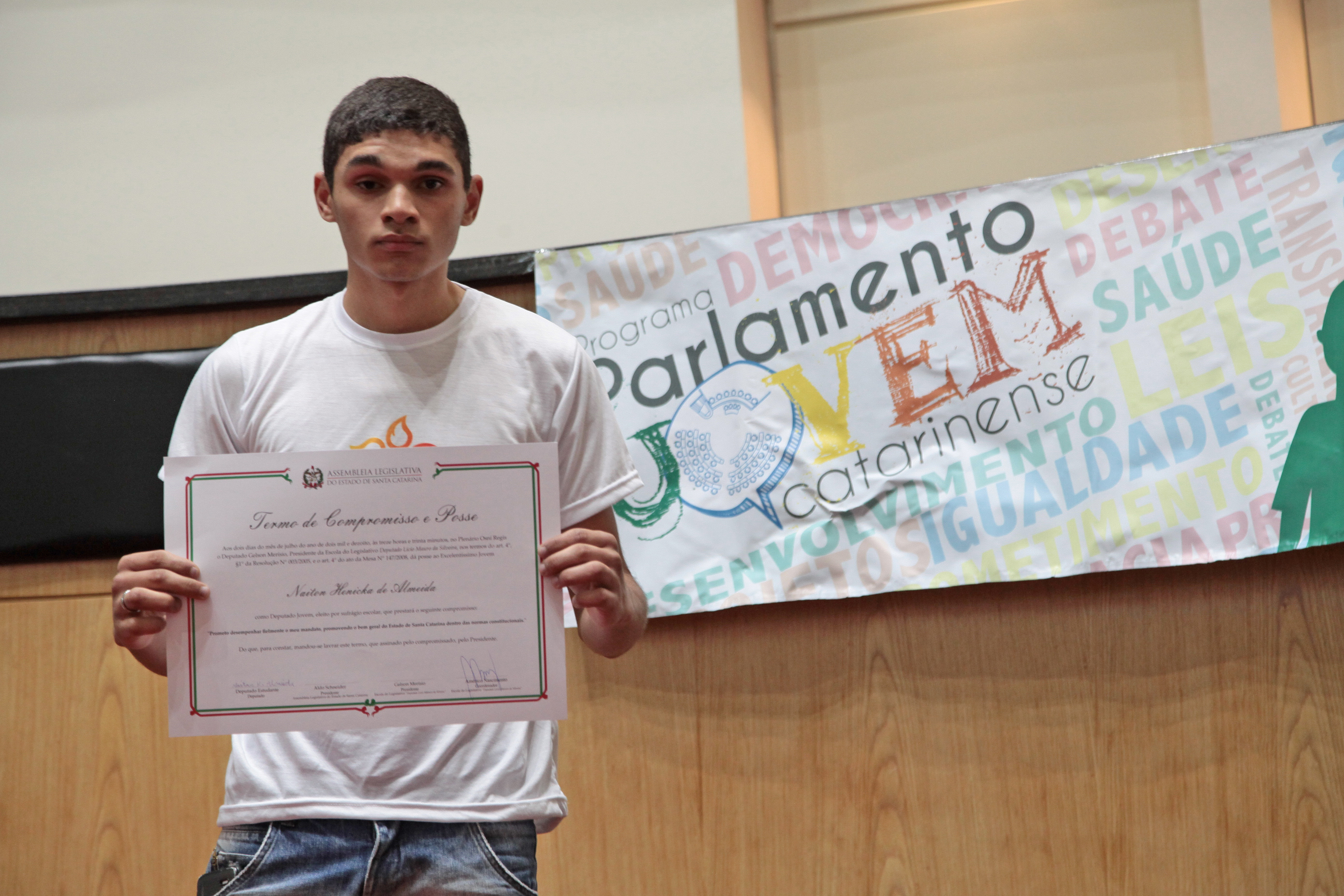 Parlamento Jovem - diplomação.
