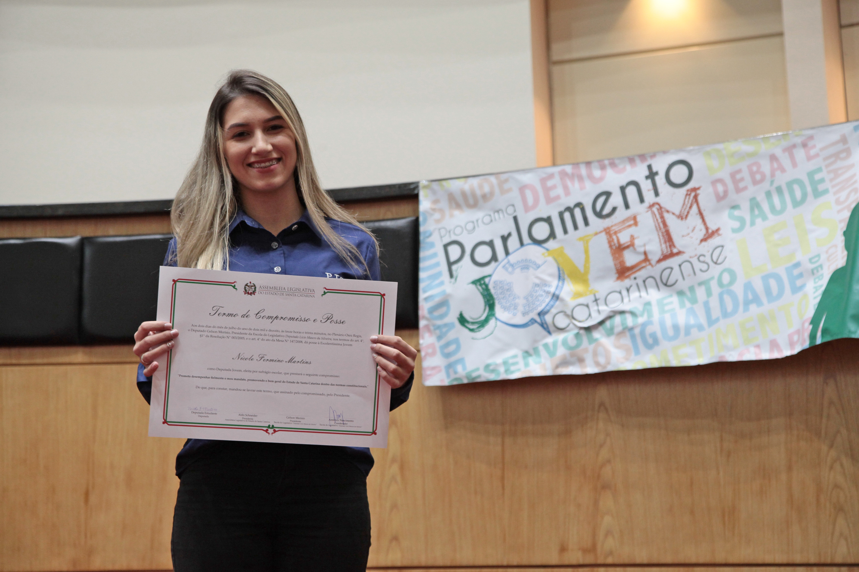 Parlamento Jovem - diplomação.