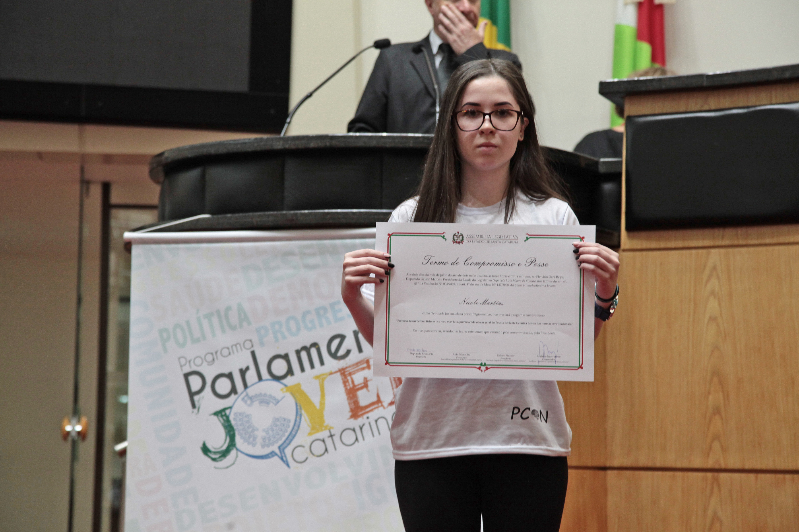 Parlamento Jovem - diplomação.