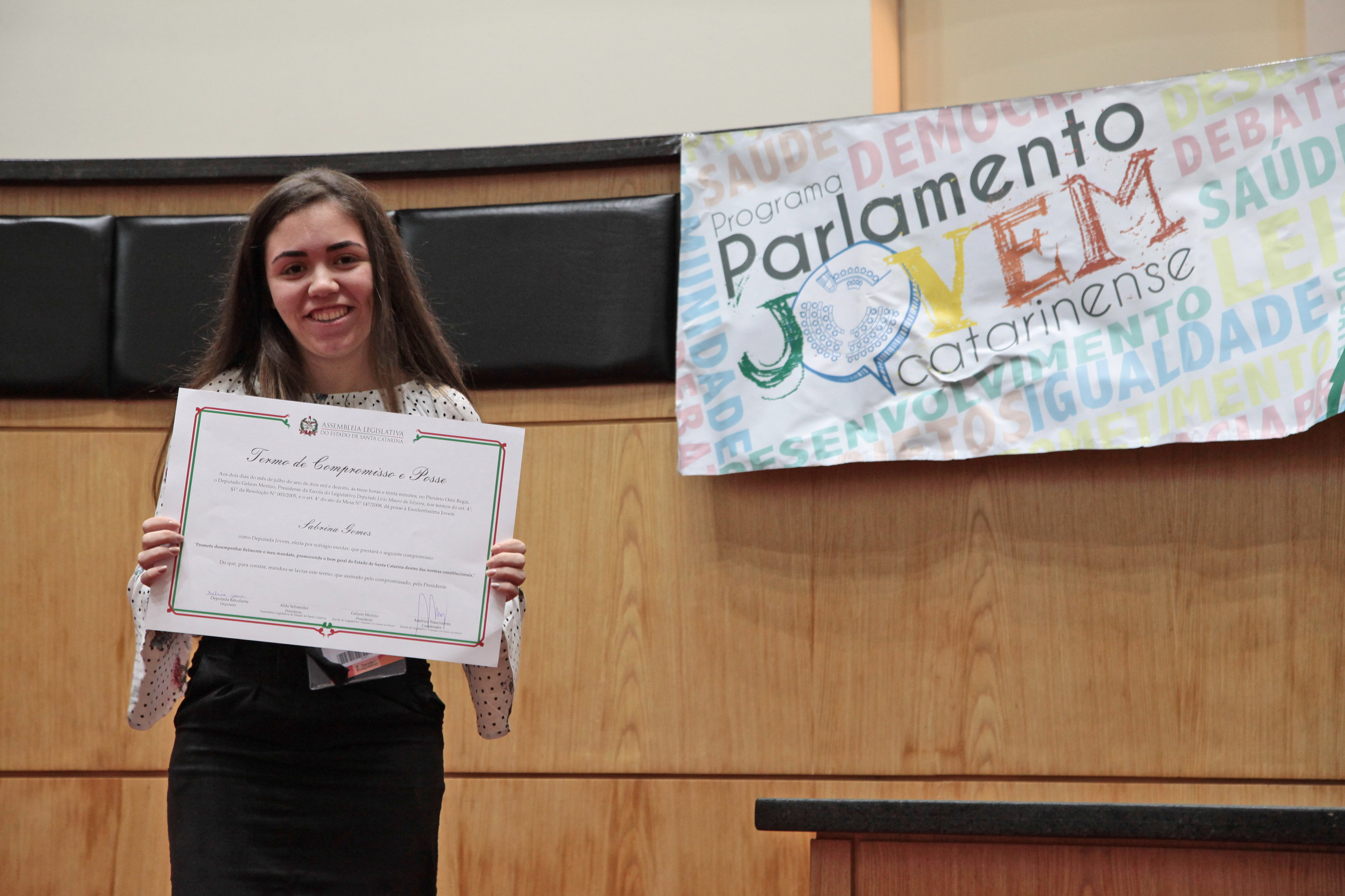 Parlamento Jovem - diplomação.