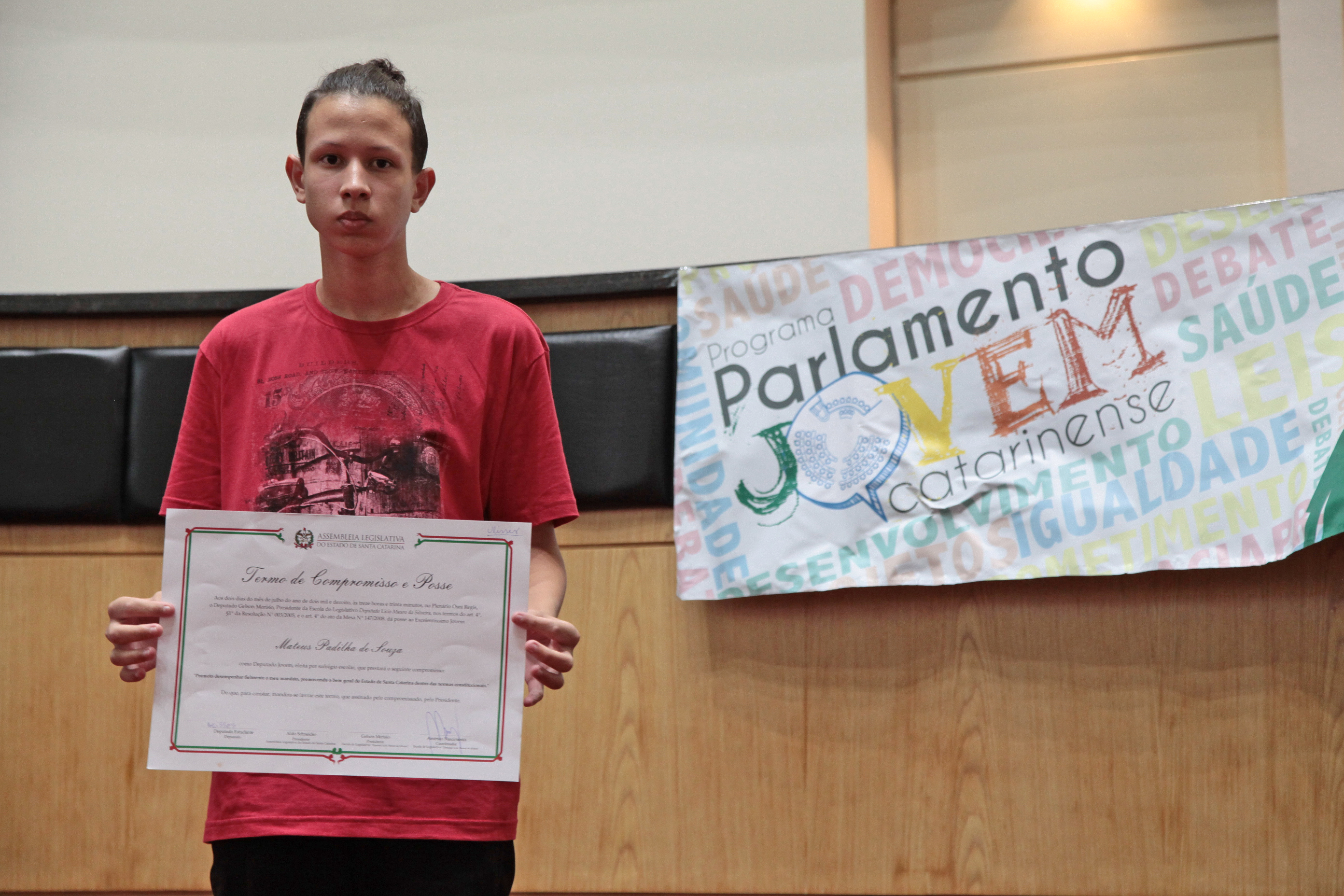 Parlamento Jovem - diplomação.
