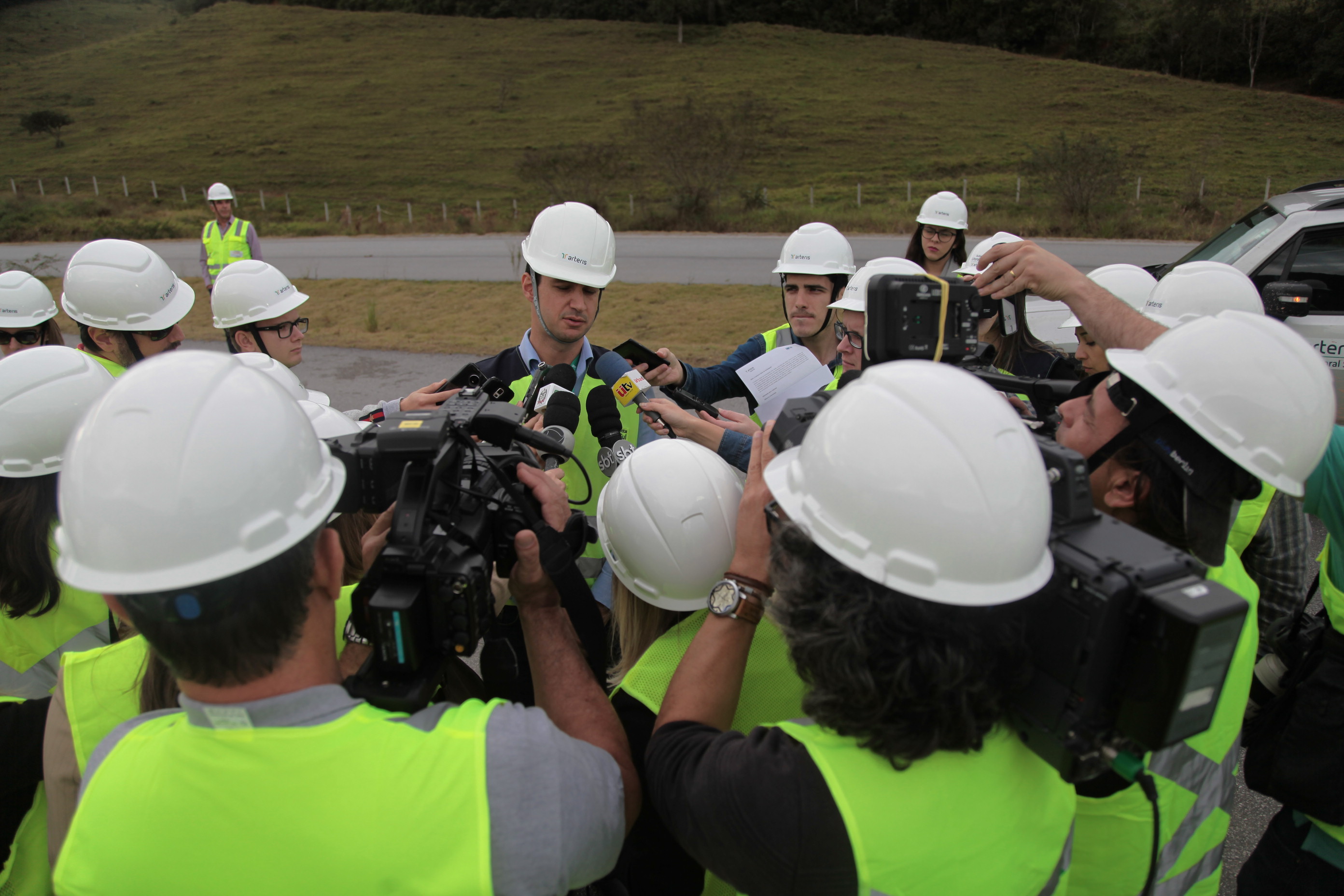 Equipe da Comissão de Transportes da Alesc Visita Obras do Anel Viário de Florianópolis.