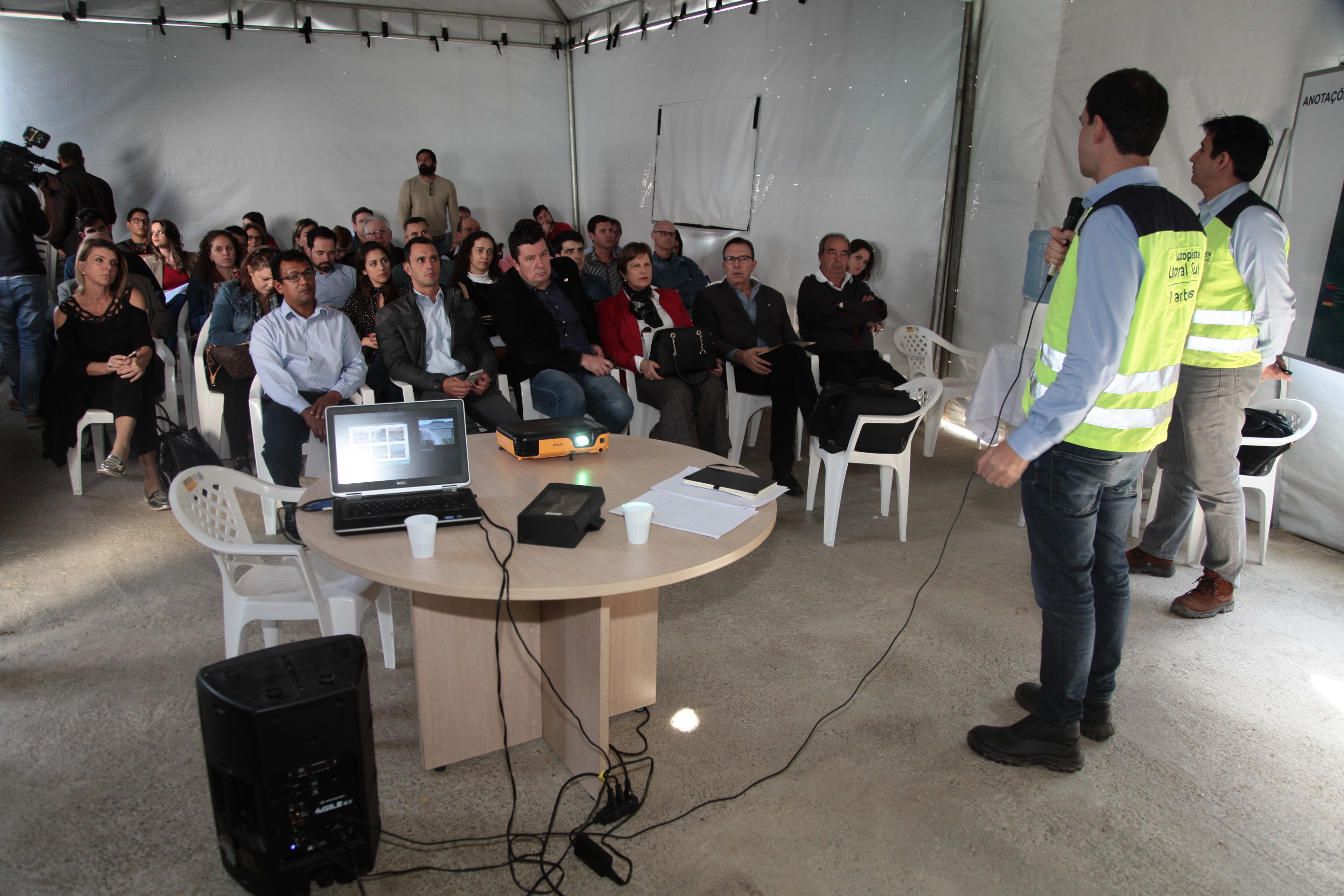 Equipe da Comissão de Transportes da Alesc Visita Obras do Anel Viário de Florianópolis.