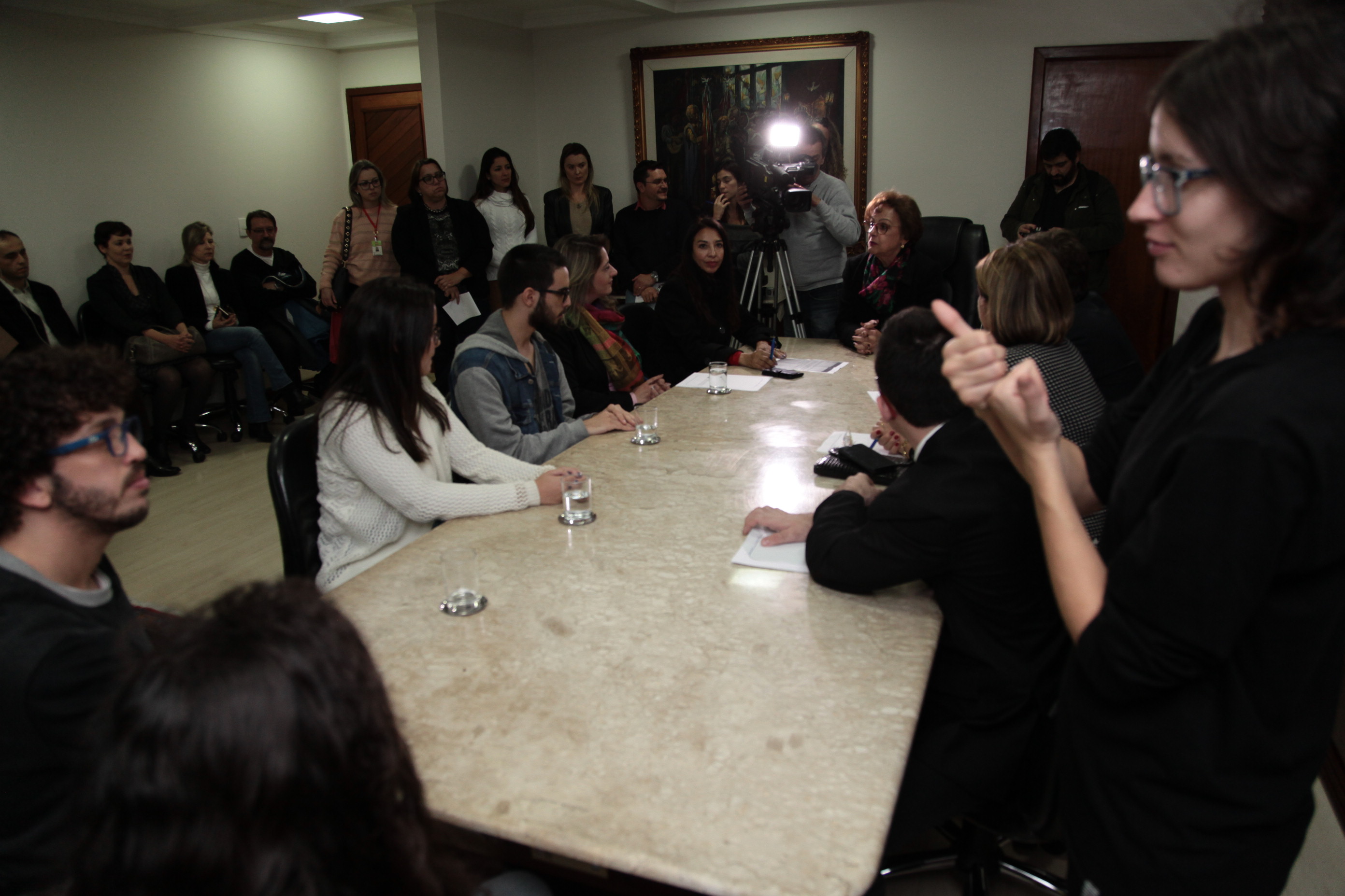 Novos Estagiários do Programa Alesc Inclusiva São Recepcionados na Presidência da Casa.