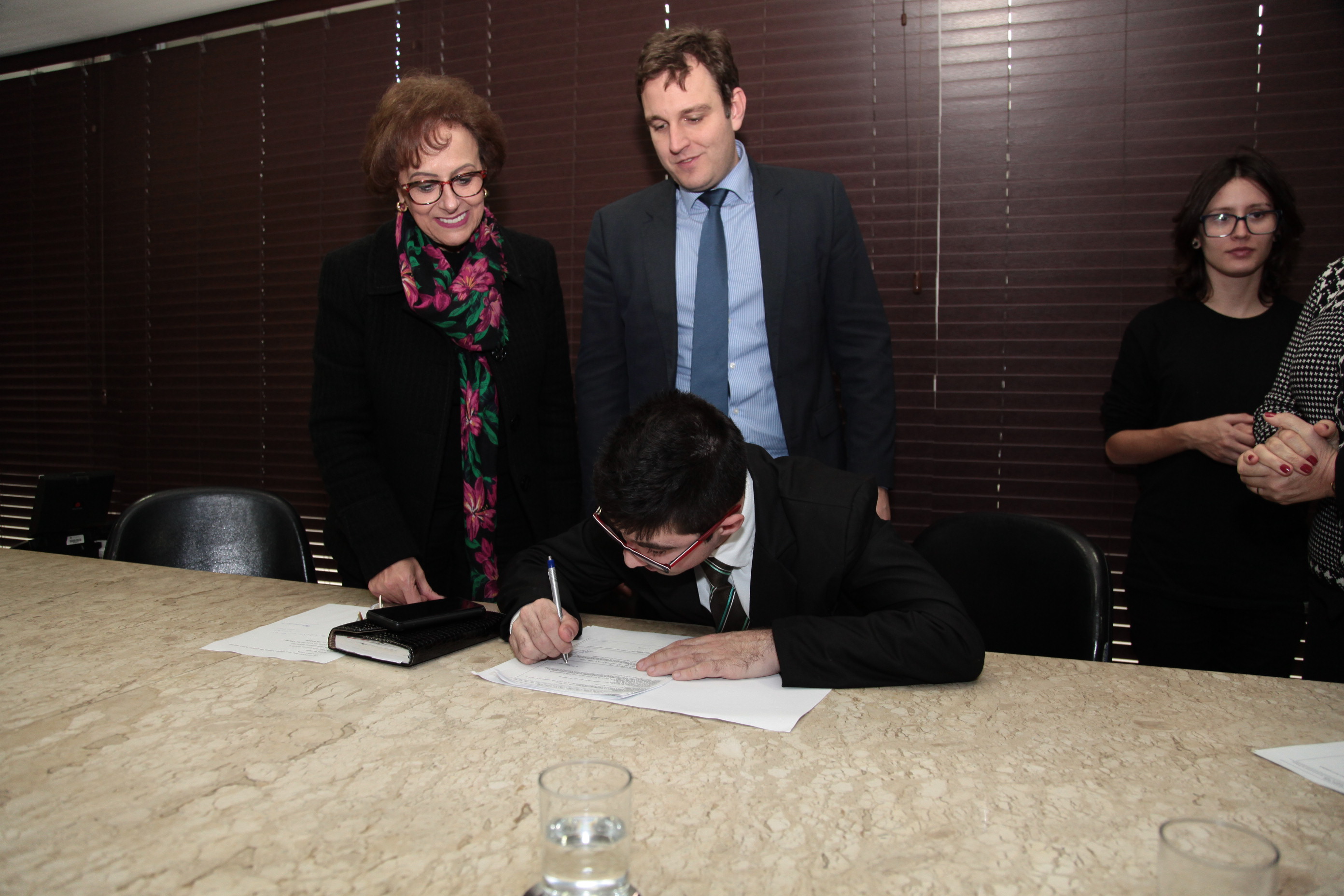 Novos Estagiários do Programa Alesc Inclusiva São Recepcionados na Presidência da Casa.