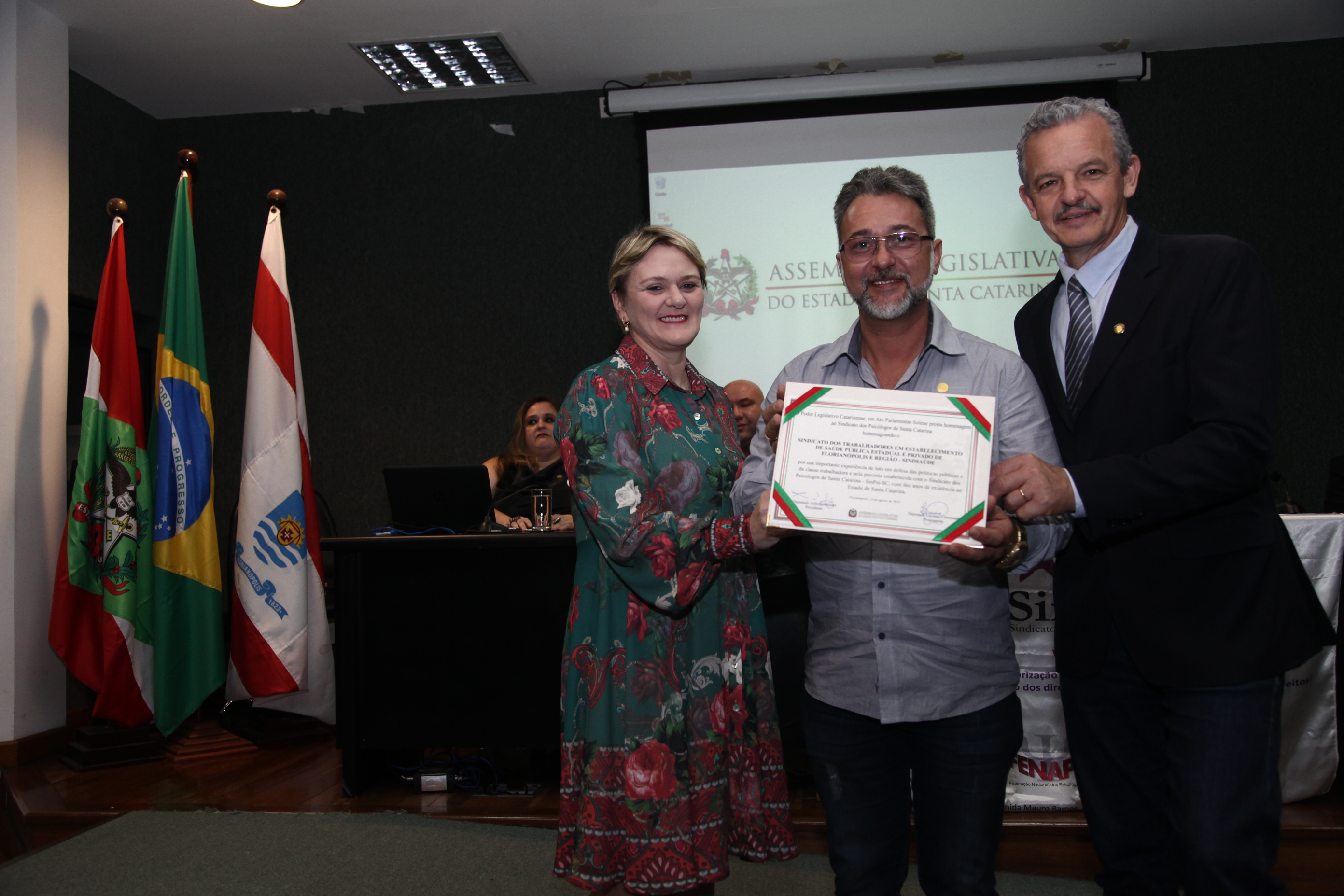 Ato Parlamentar Solene em Homenagem ao Sindicato dos Psicólogos de Santa Catarina.