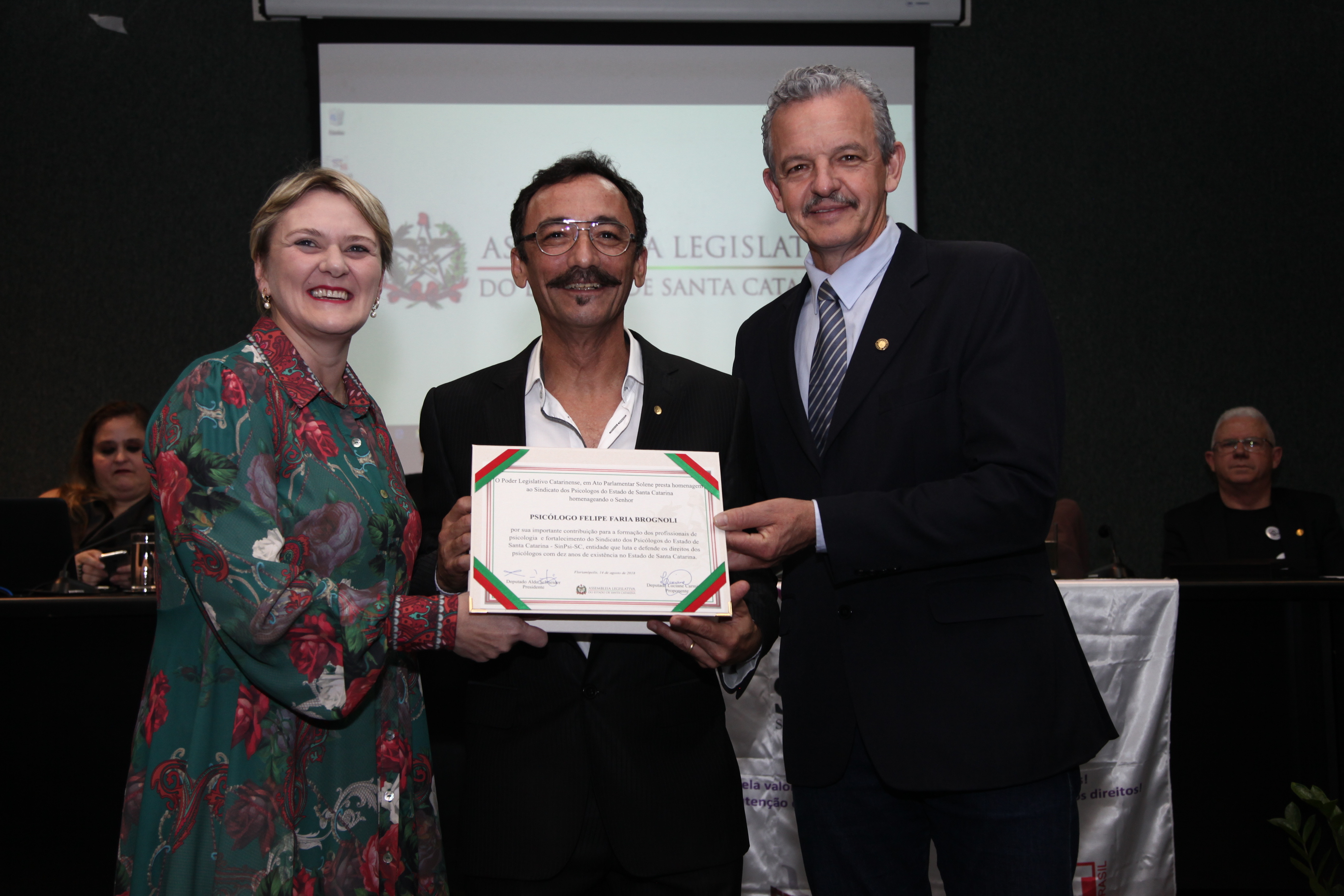 Ato Parlamentar Solene em Homenagem ao Sindicato dos Psicólogos de Santa Catarina.