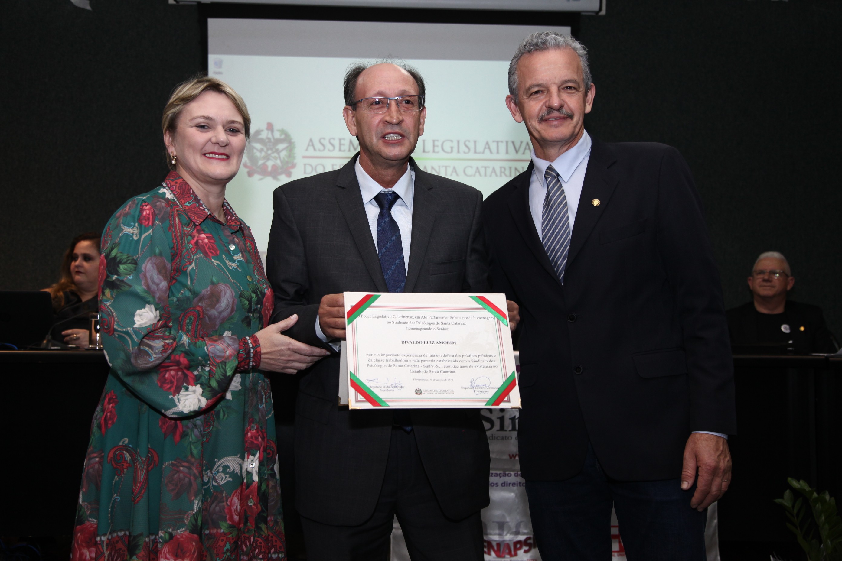 Ato Parlamentar Solene em Homenagem ao Sindicato dos Psicólogos de Santa Catarina.