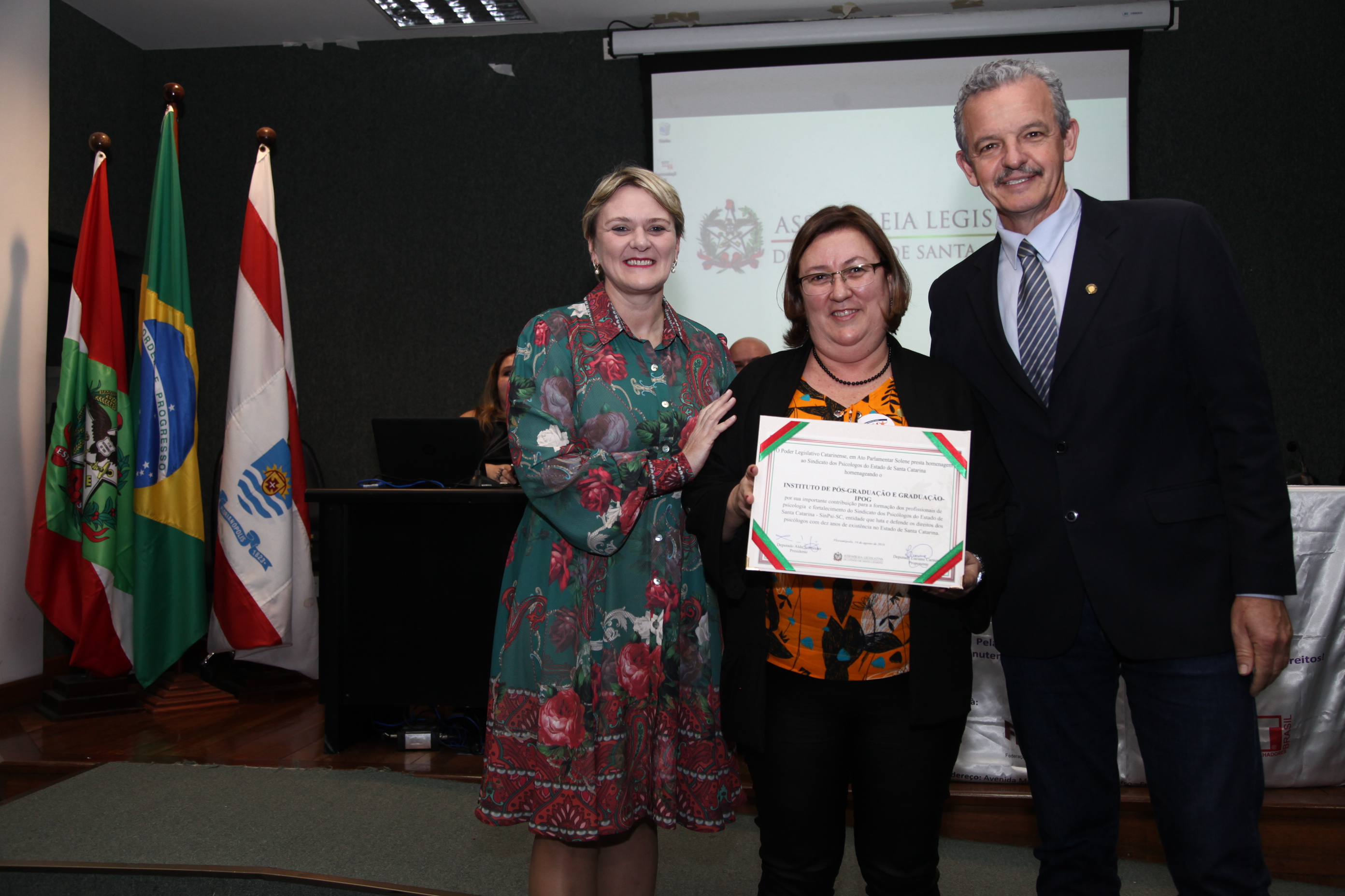 Ato Parlamentar Solene em Homenagem ao Sindicato dos Psicólogos de Santa Catarina.
