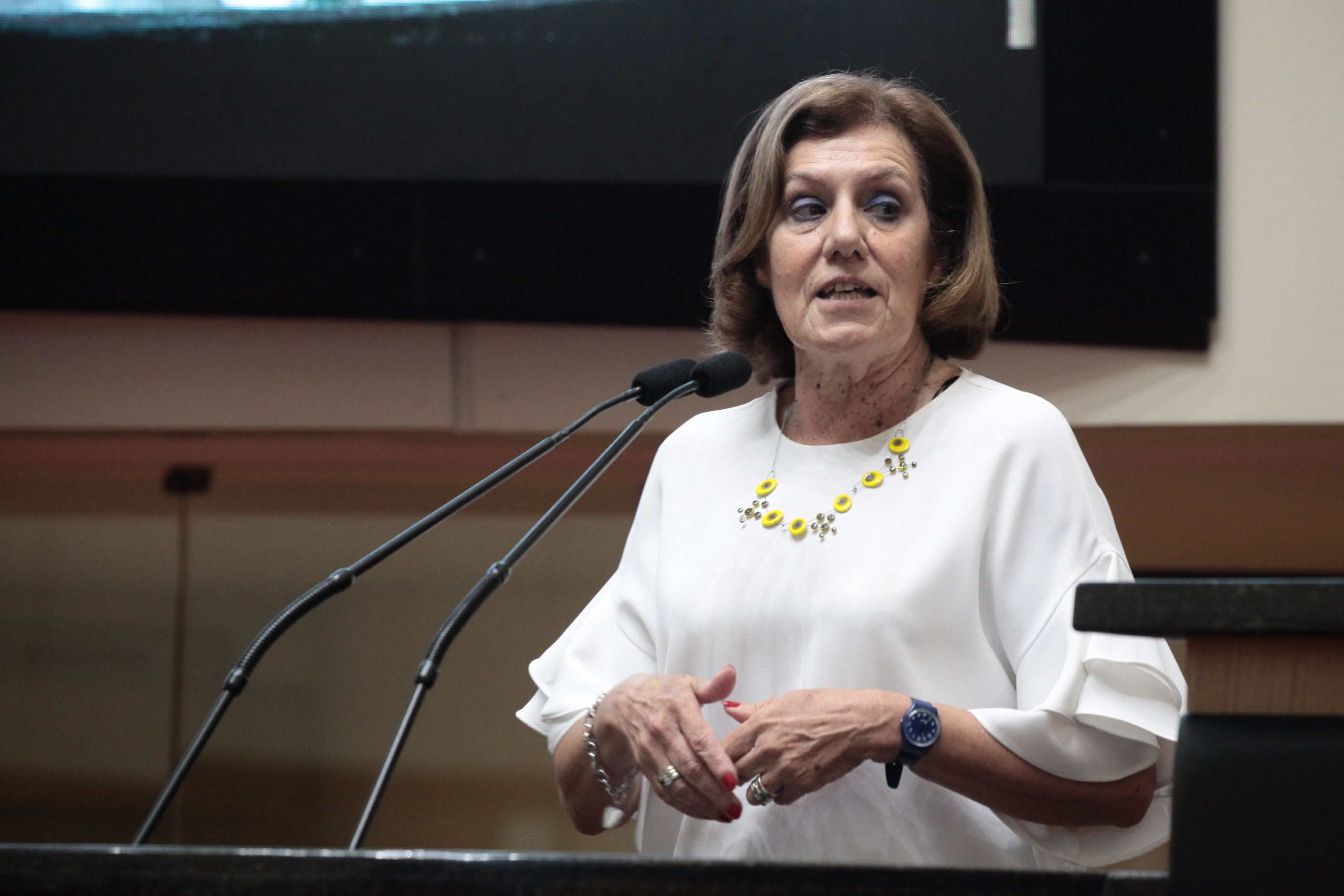 Vereadora da cidade de Caldas da Rainha e parlamentar na Assembleia da República de Portugal, Maria da Conceição Pereira.