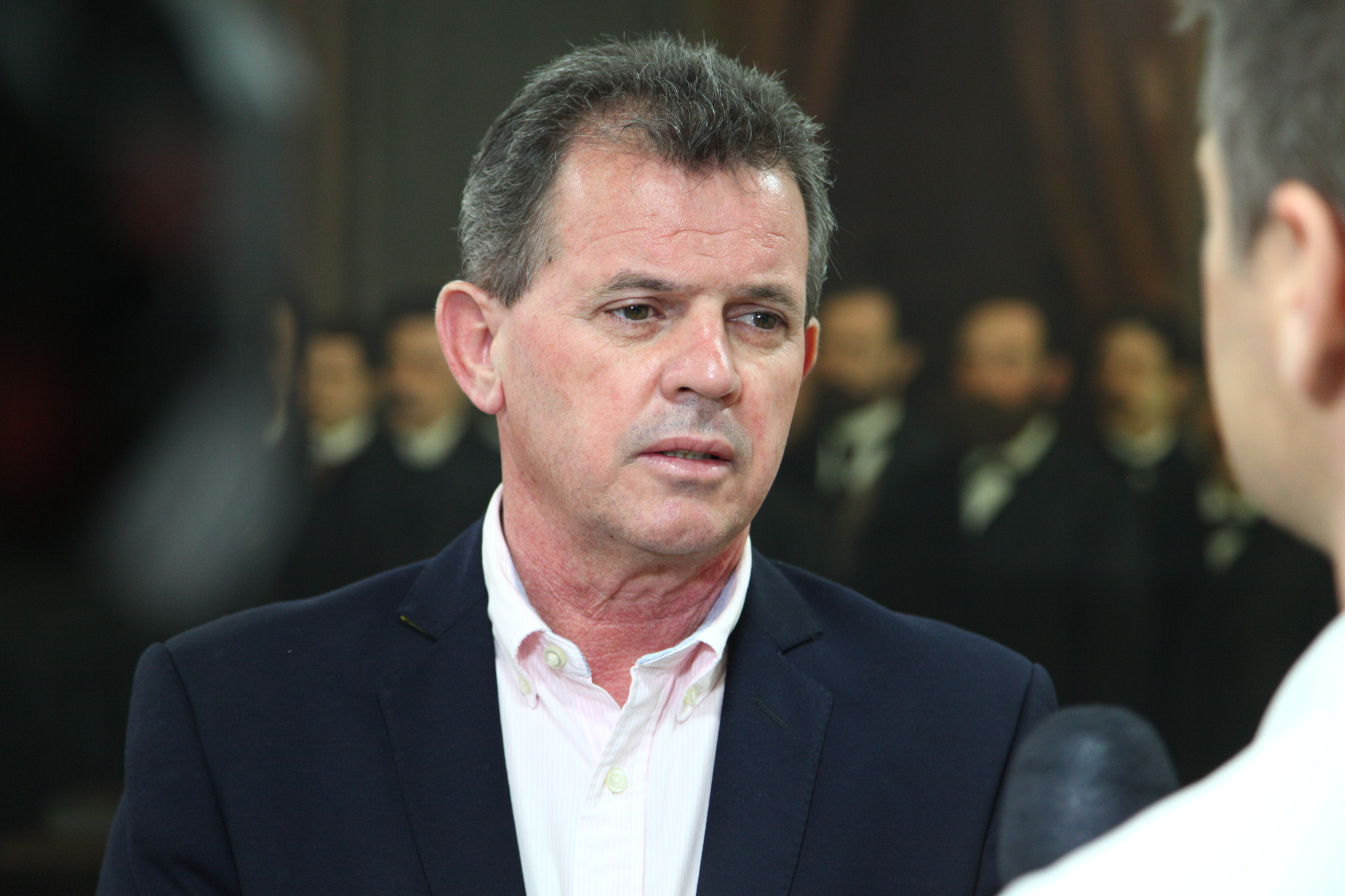 Comitiva italiana é recebida na Presidência da Casa.
