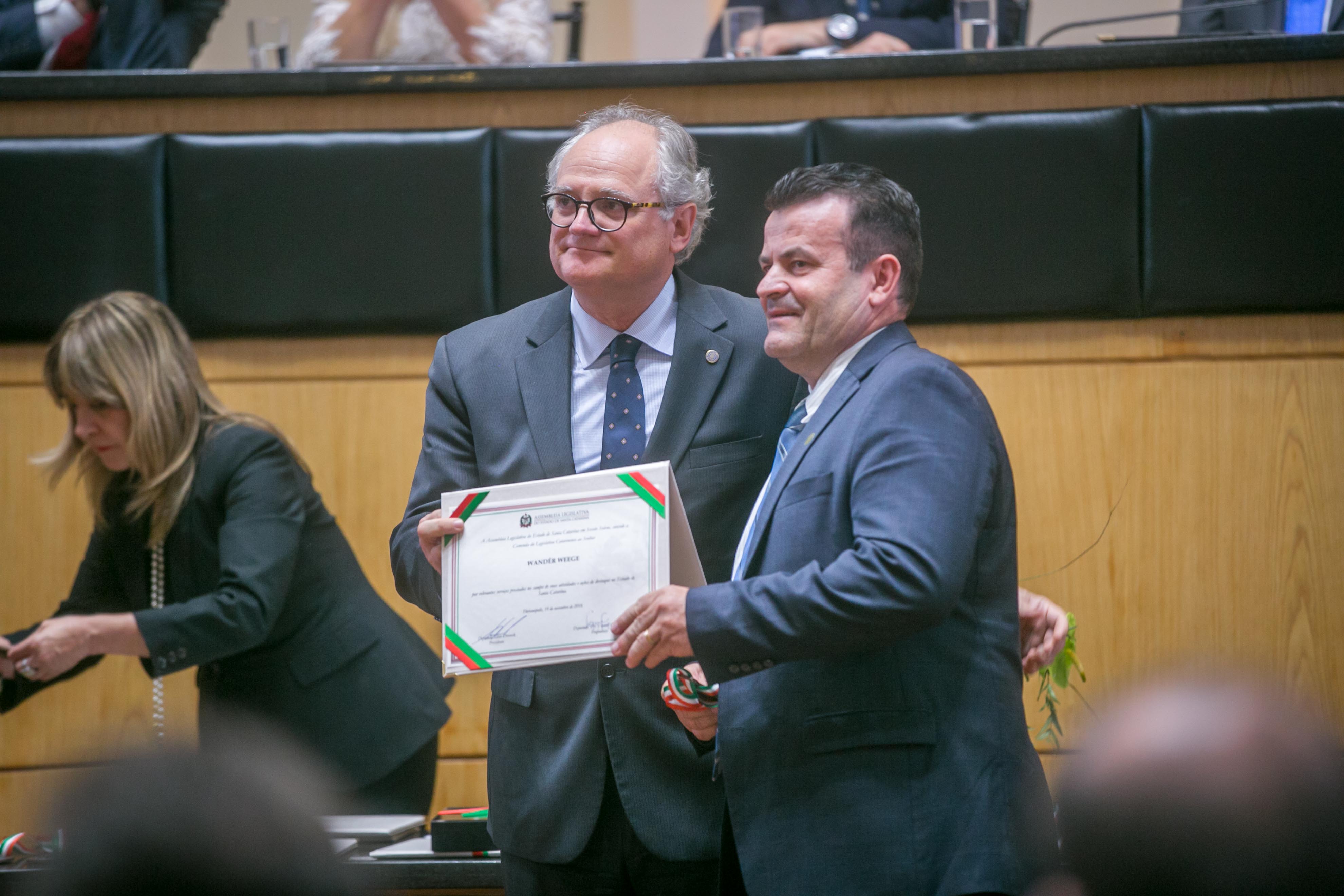 Comenda do Legislativo Catarinense - Homenageados