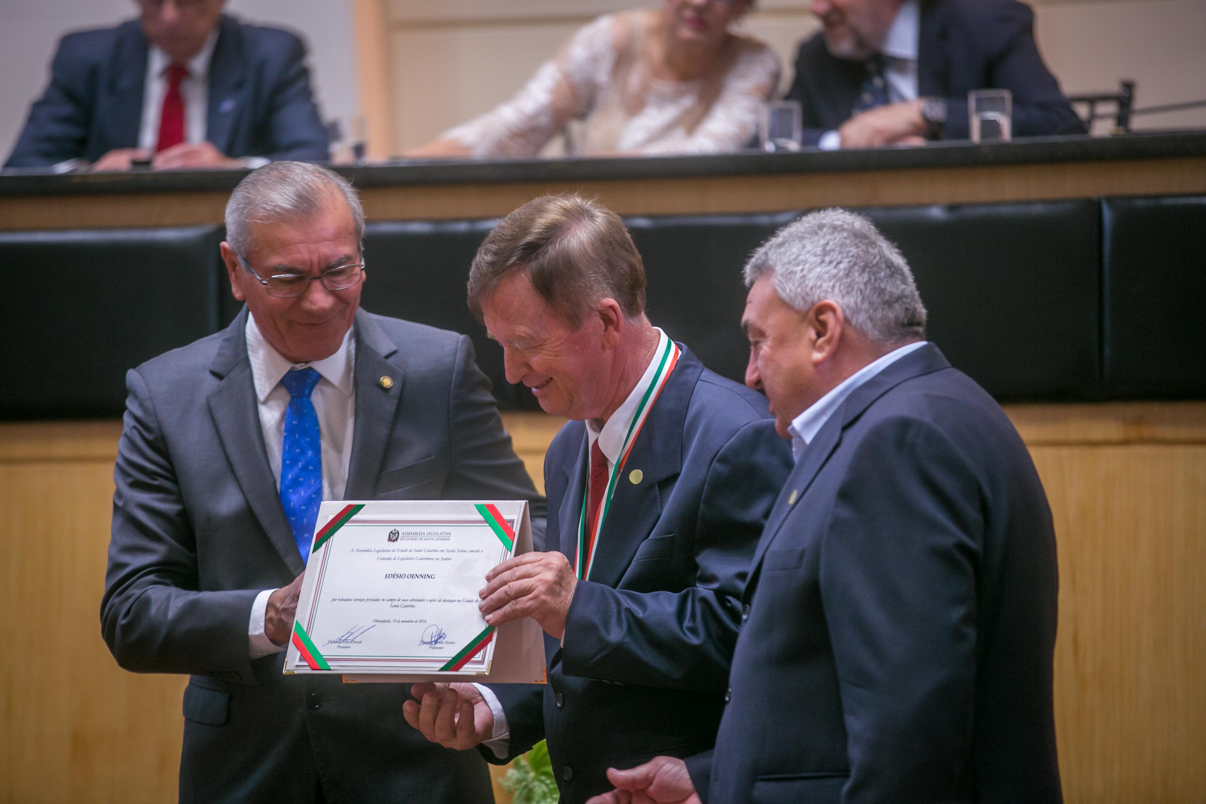 Comenda do Legislativo Catarinense - Homenageados