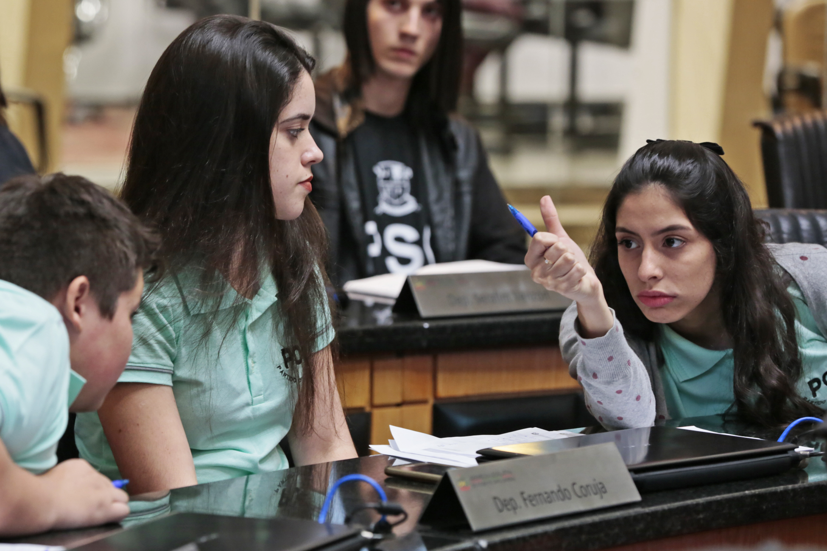 Sessão Ordinária do Parlamento Jovem.