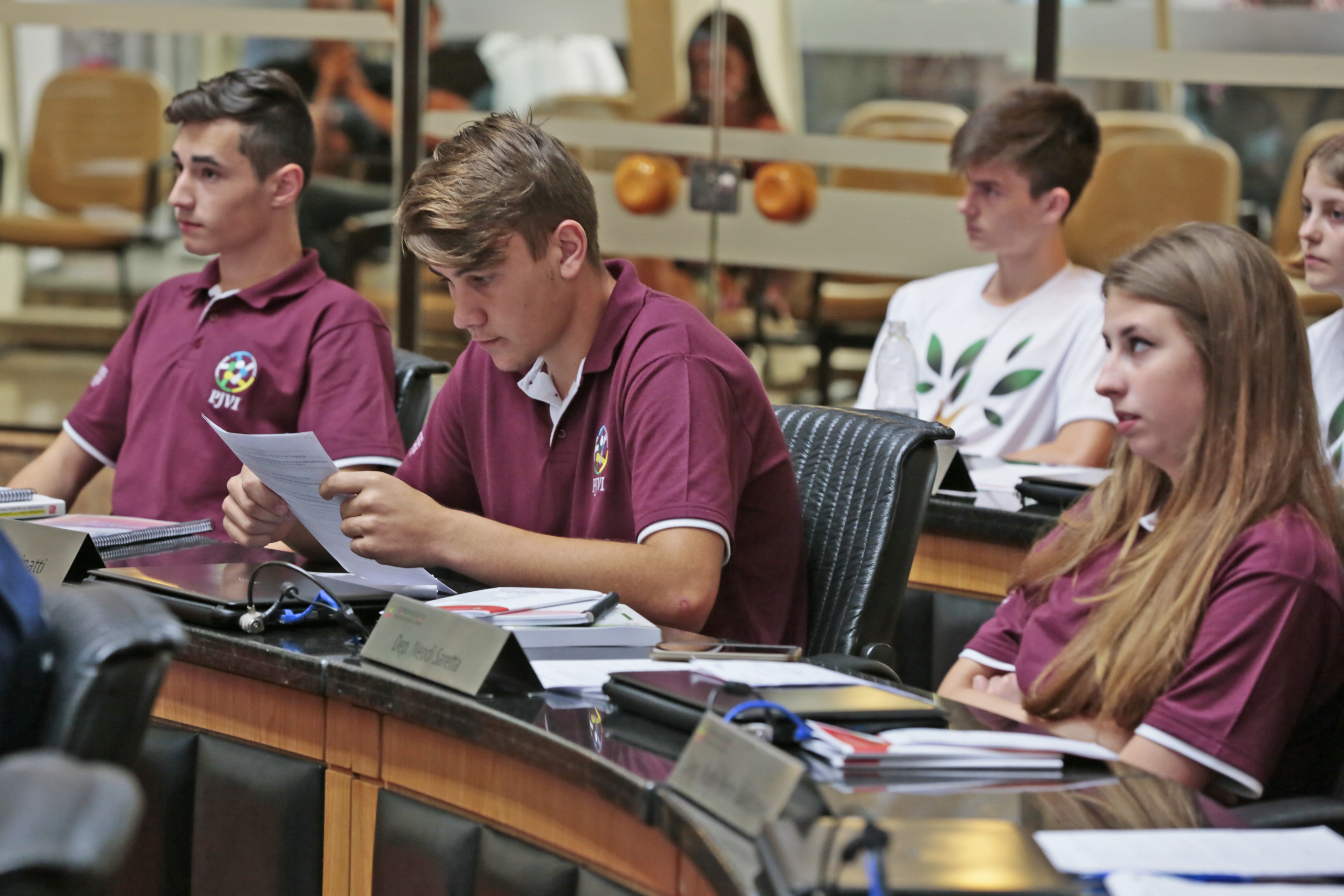 Sessão Ordinária do Parlamento Jovem.