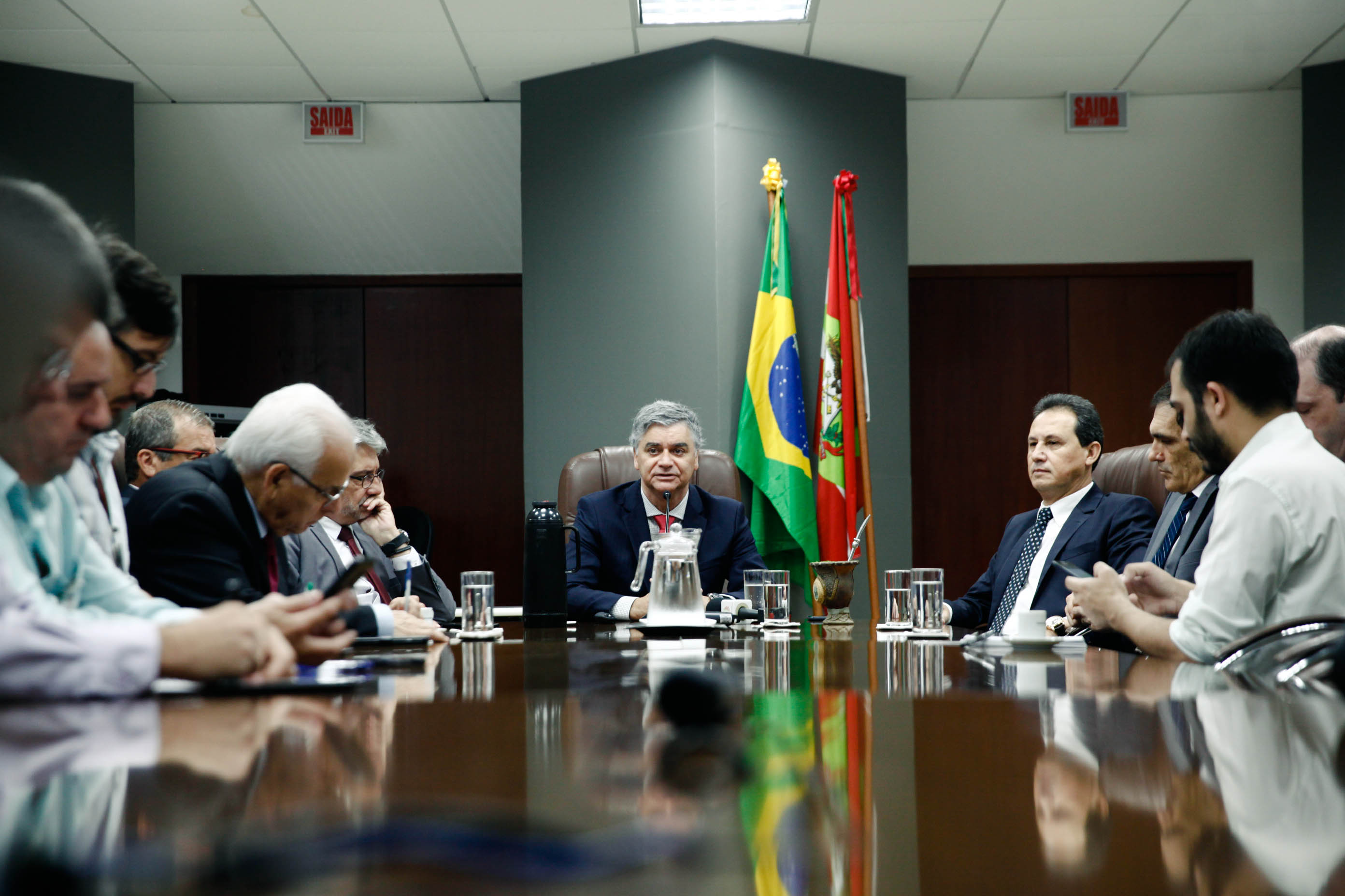 Coletiva com o presidente do TJ - Dia de prestação de contas do Judiciário Catarinense