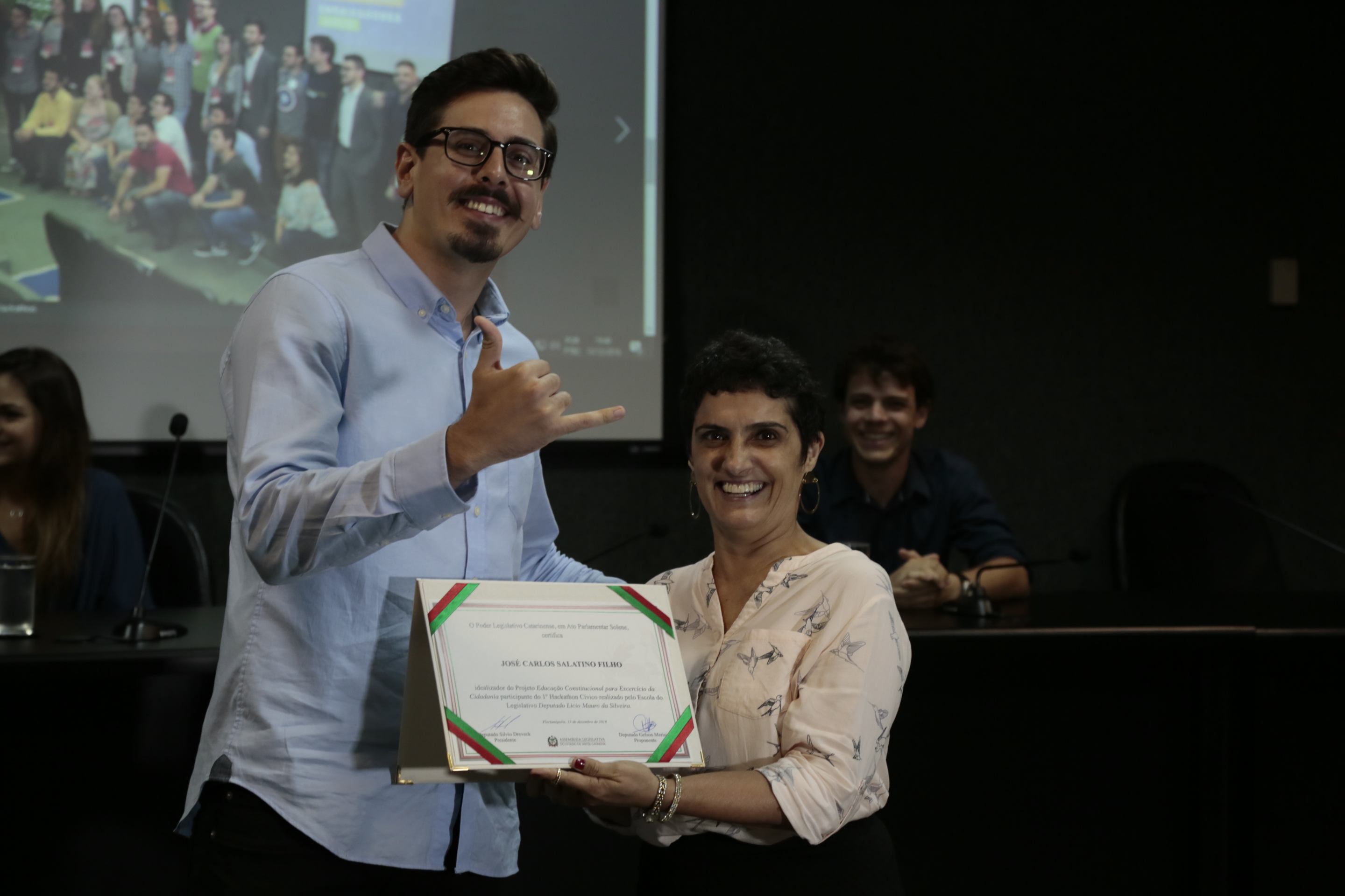 Ato Parlamentar Solene - Primeiro Hackathon Cívico.