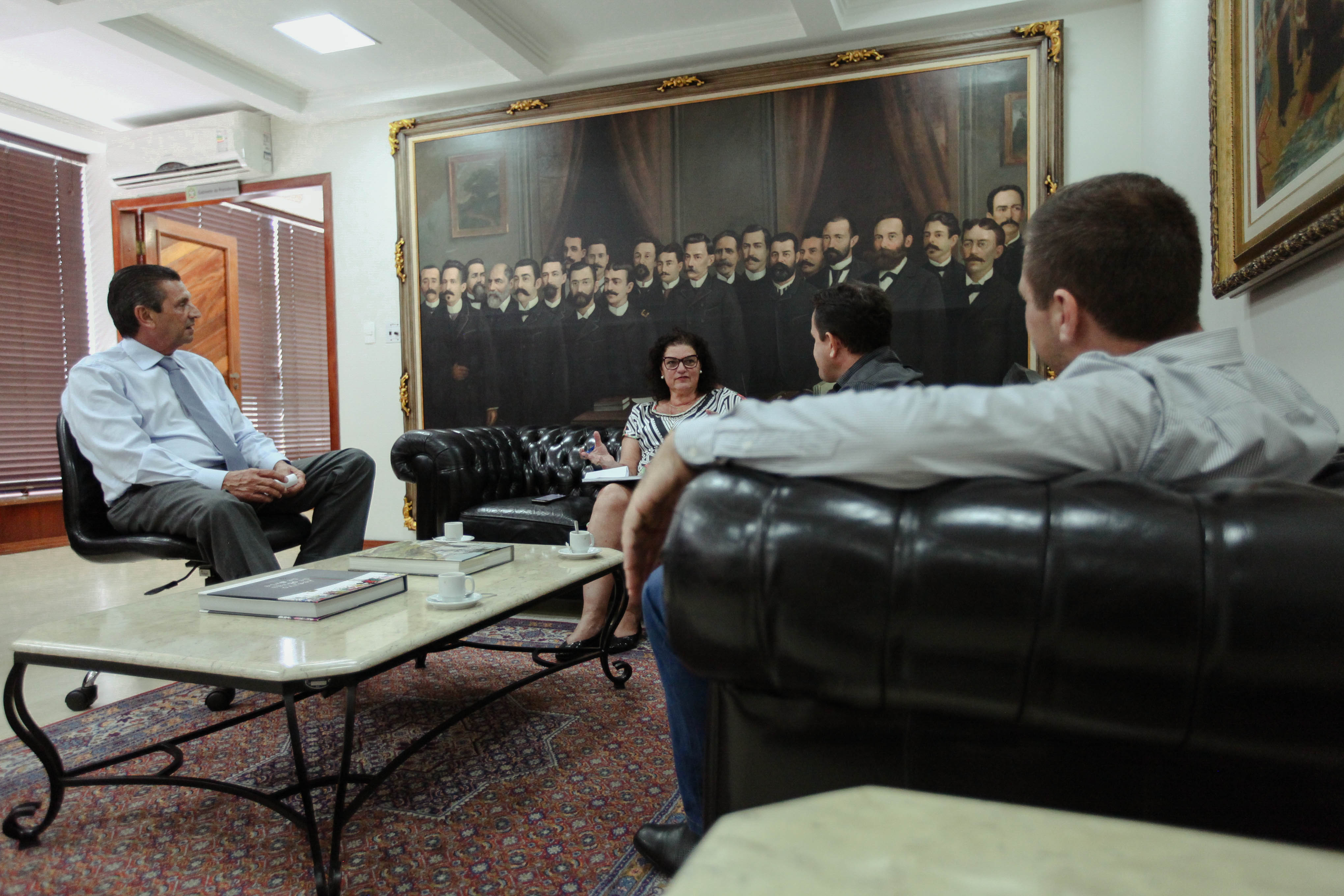 Presidente Júlio Garcia recebe o vice-prefeito e vereador de Balneário Rincão