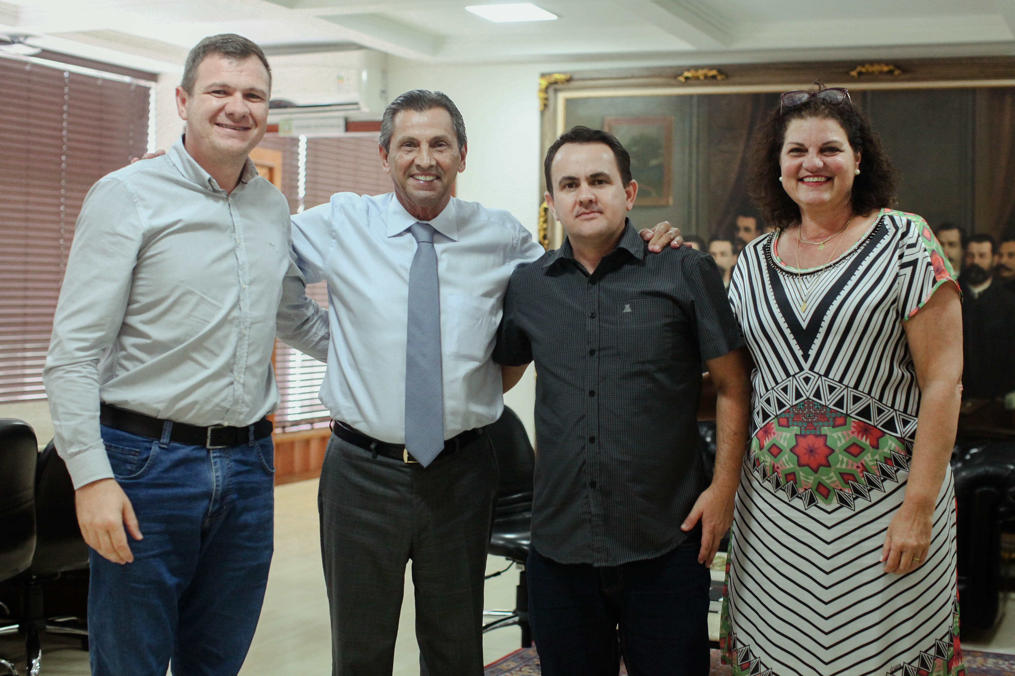 Presidente Júlio Garcia recebe o vice-prefeito e vereador de Balneário Rincão