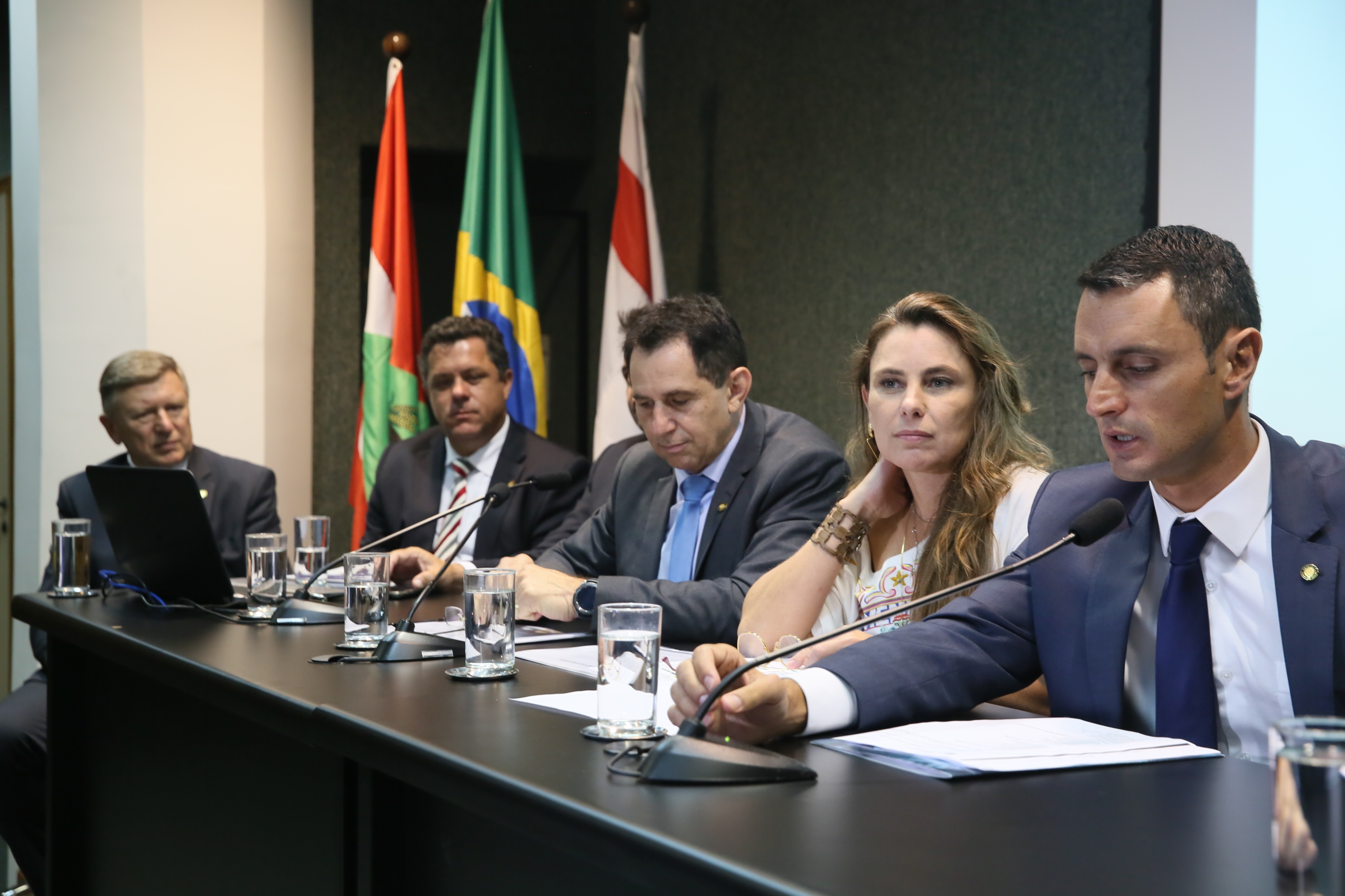 CCJ - Comissão de Constituição e Justiça é Instalada. Deputados Romildo Titon (MDB) e Milton Hobus (PSD) são eleitos presidente e vice da Comissão.