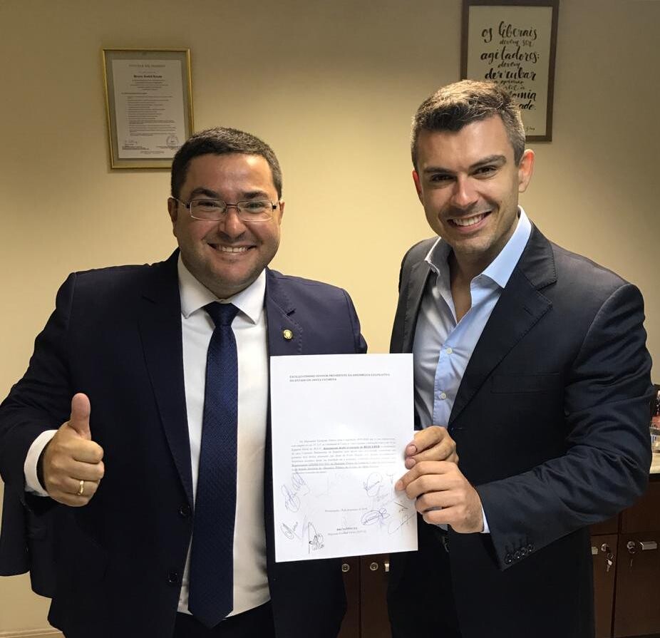 Deputados Ricardo Alba e Bruno Souza