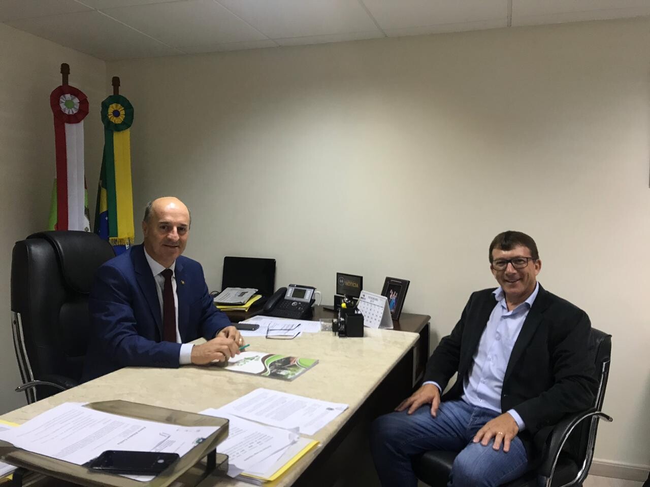 Deputado Zé Milton e Losivanio Lorenzi, presidente da ACCS