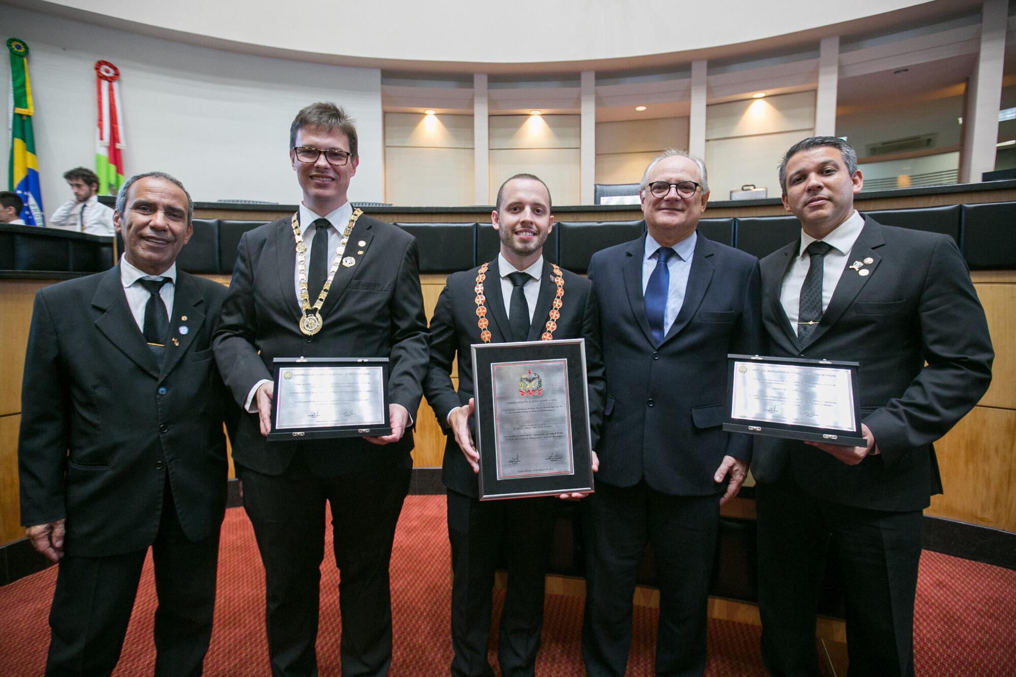 A solenidade contou com a homenagem a diversas personalidades ligadas à Ordem DeMolay.