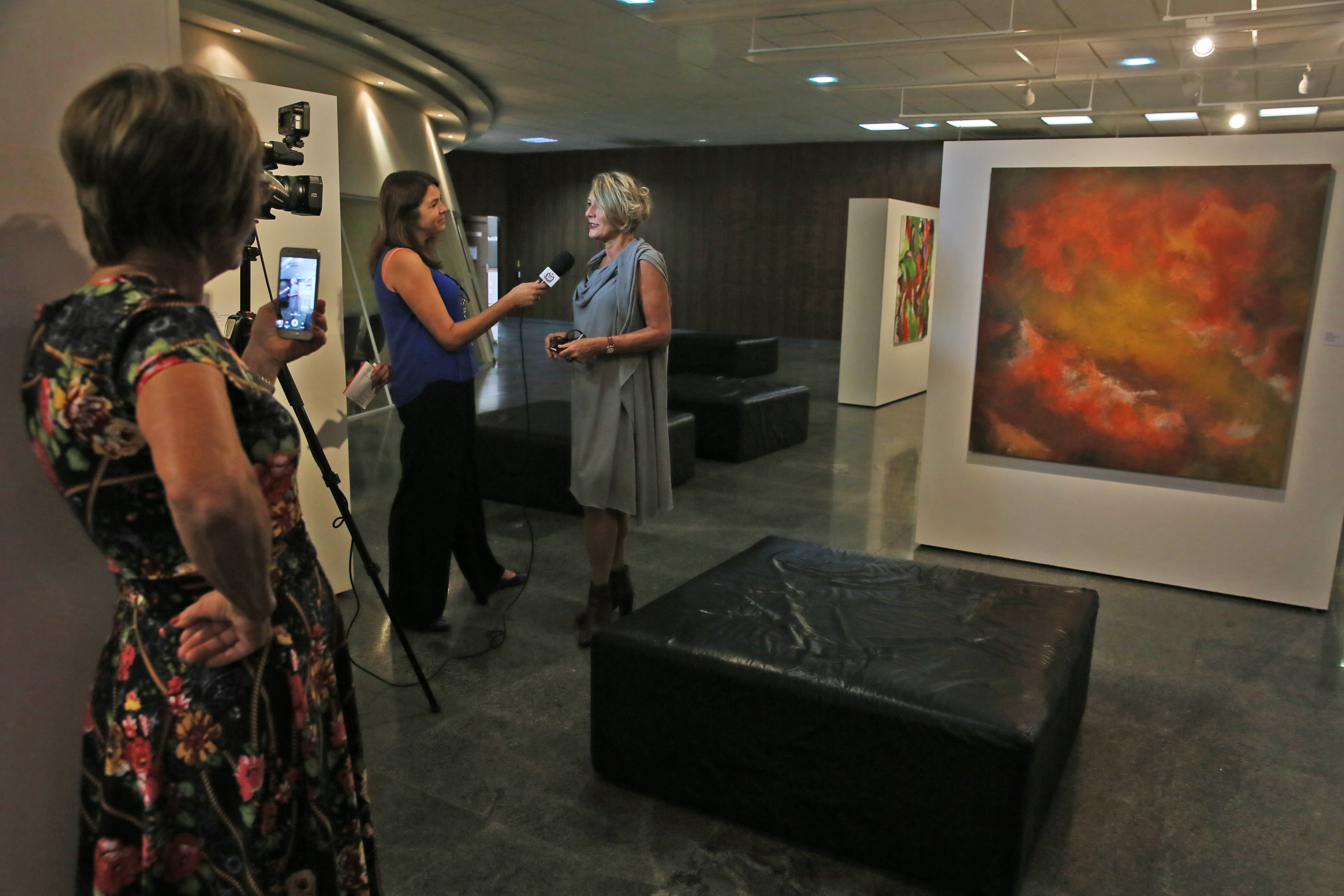 Exposição Arte Gestual  da artista plástica Iara Dreger é lançada na Alesc