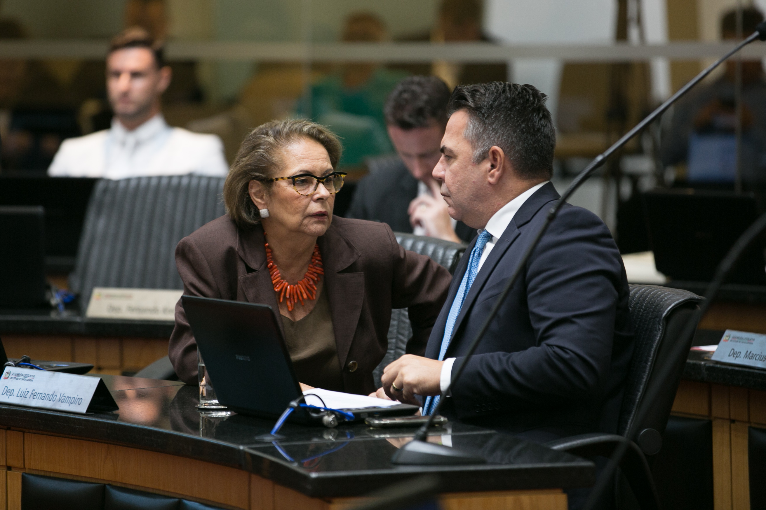 Deputada Ada De Luca (MDB) e Deputado Luiz Fernando Vampiro (MDB)