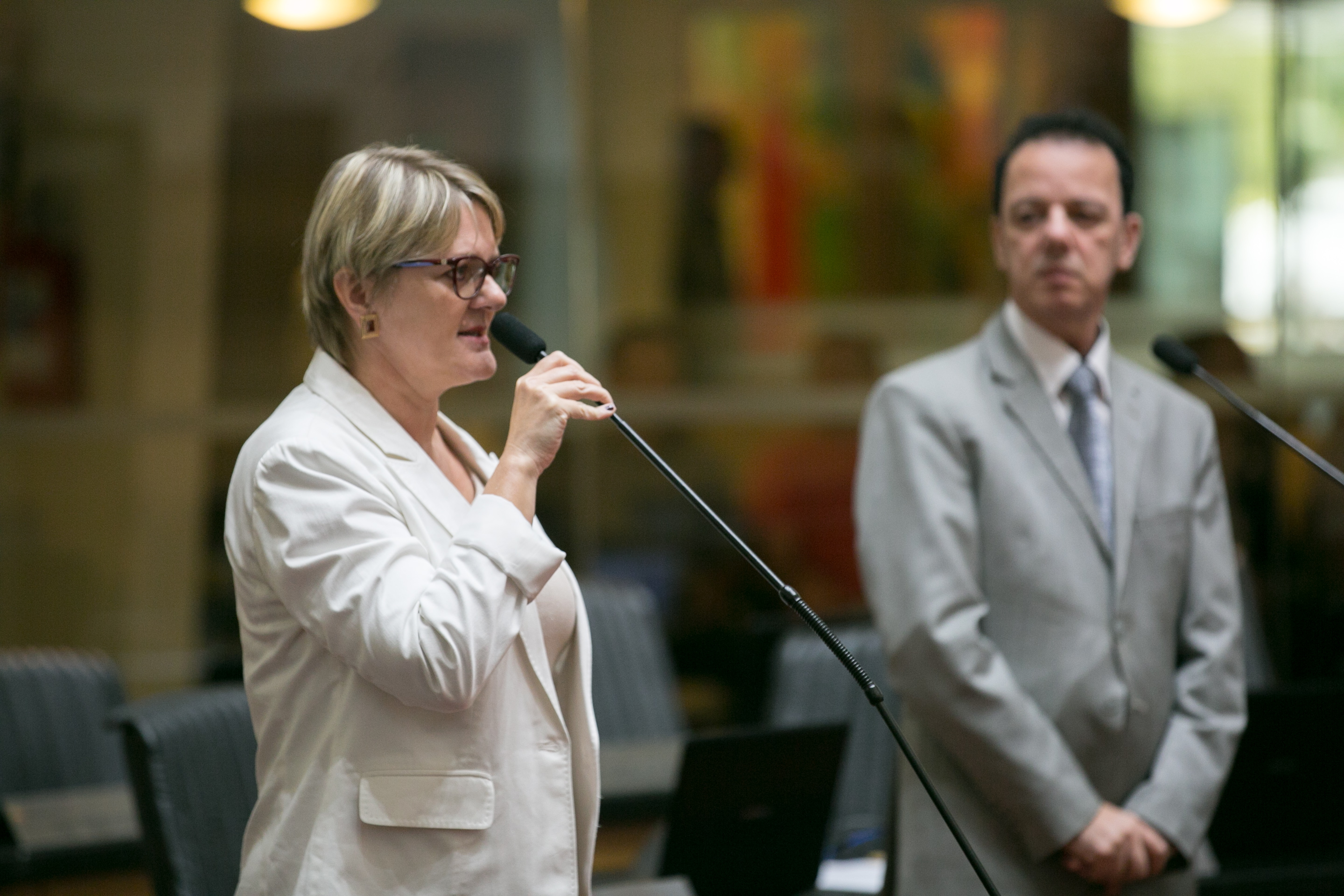 Deputada Luciane Carminatti (PT) e Deputado Ismael dos Santos (PSD)